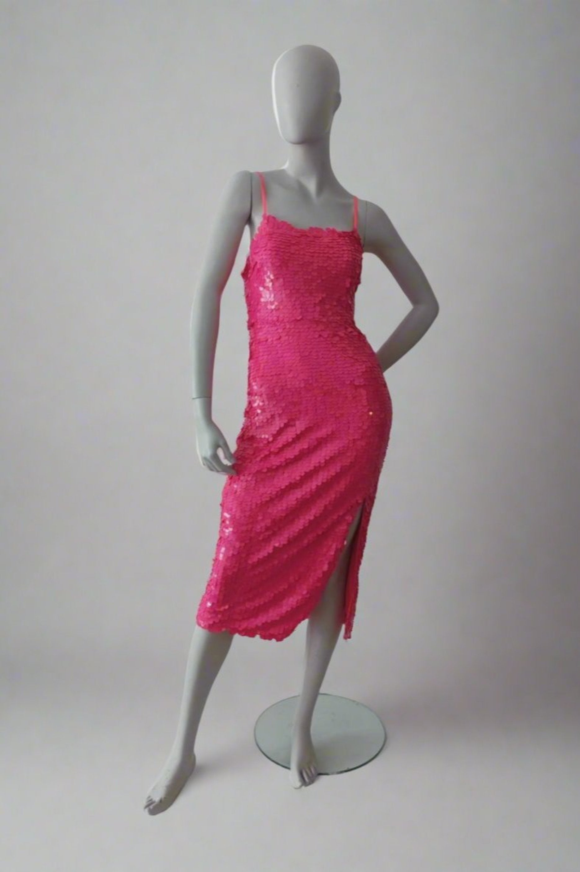 Pink sequin dress