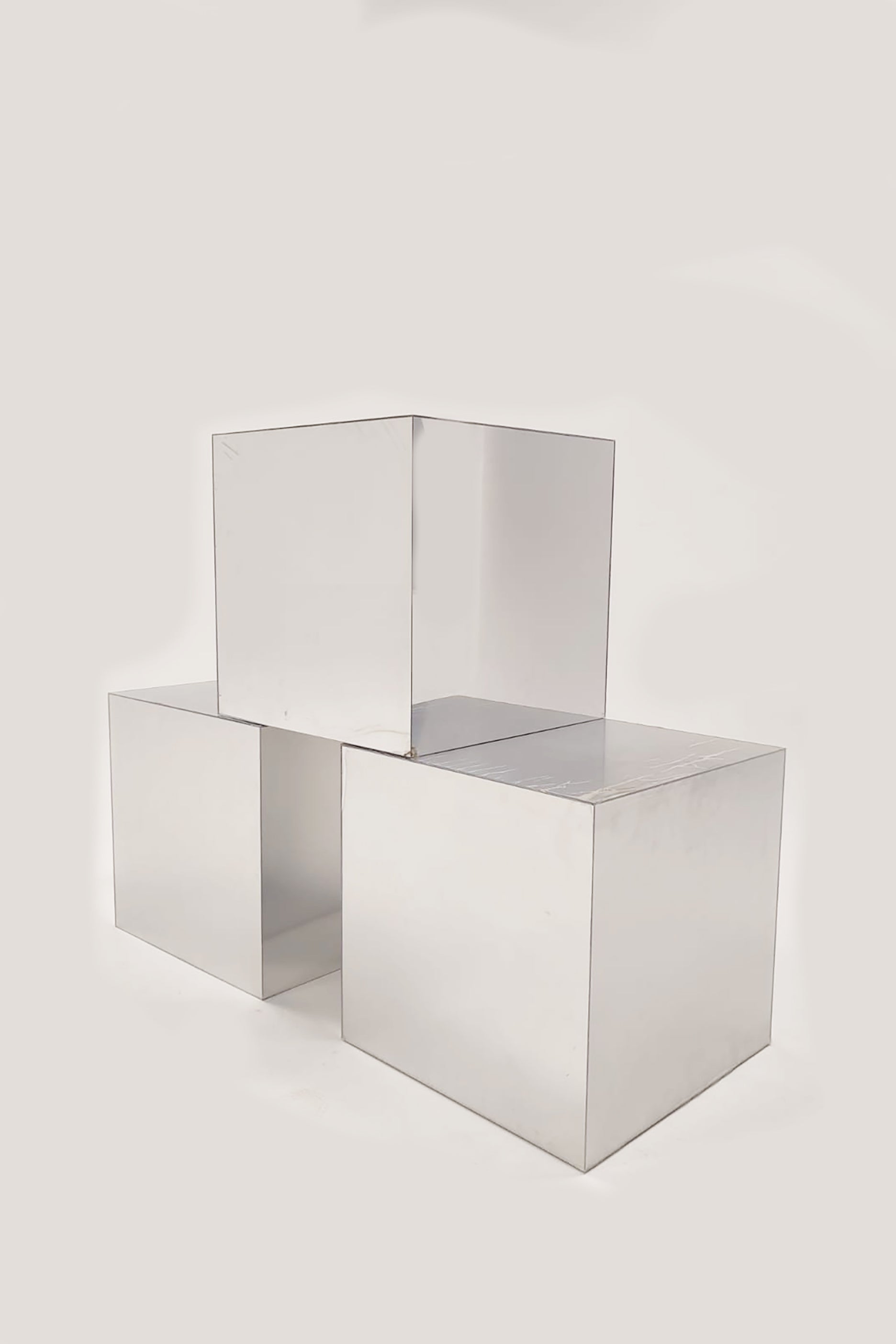 Mirror Block Plinths (Set of 3)