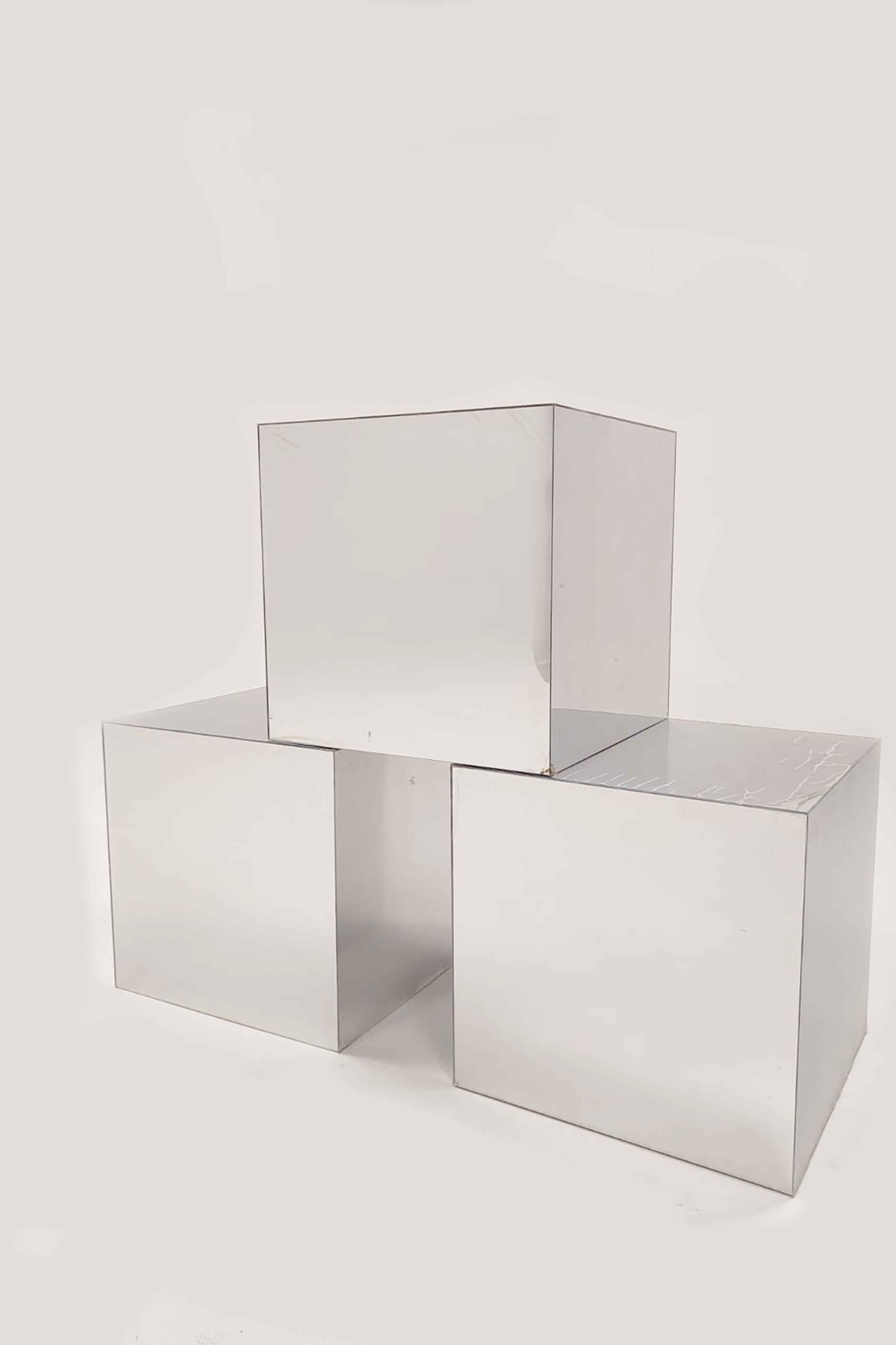 Mirror Block Plinths (Set of 3)