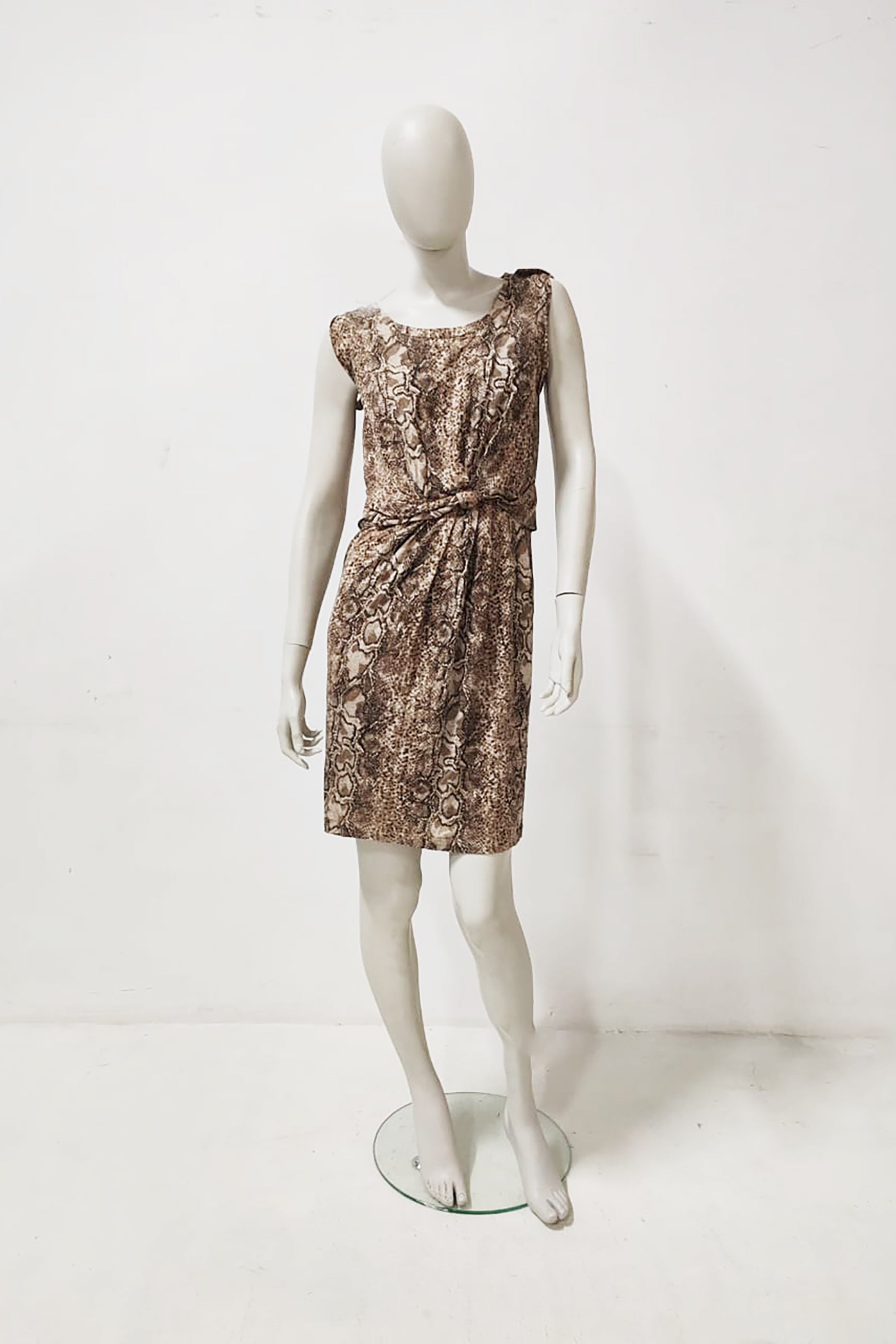 Snake Effect Design Sleeveless Dress