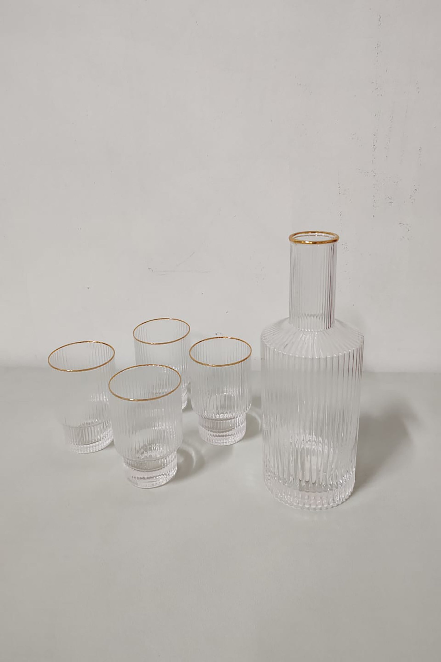 Glassware Set with Gold Rim