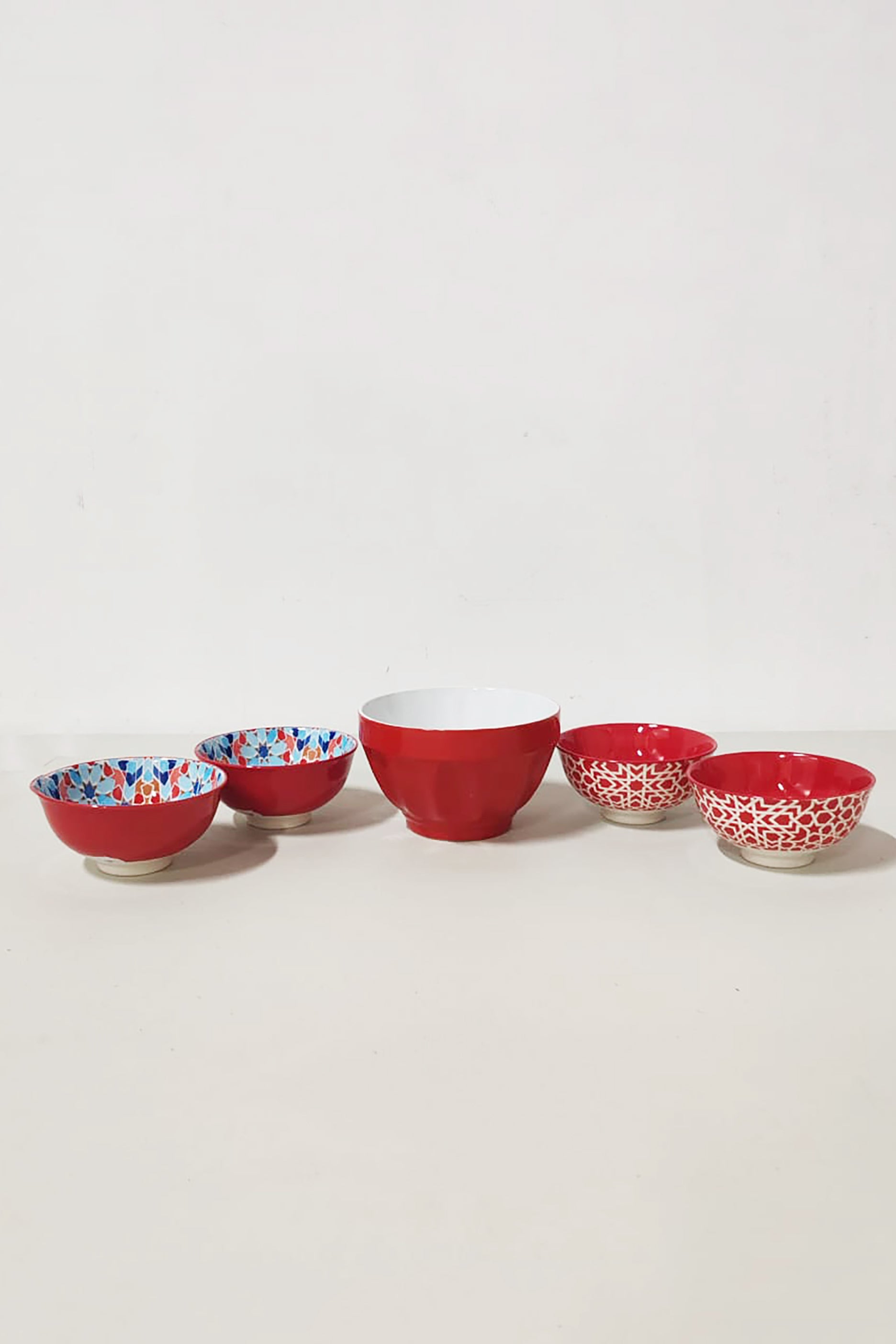 Red Design Ceramic Bowl Set