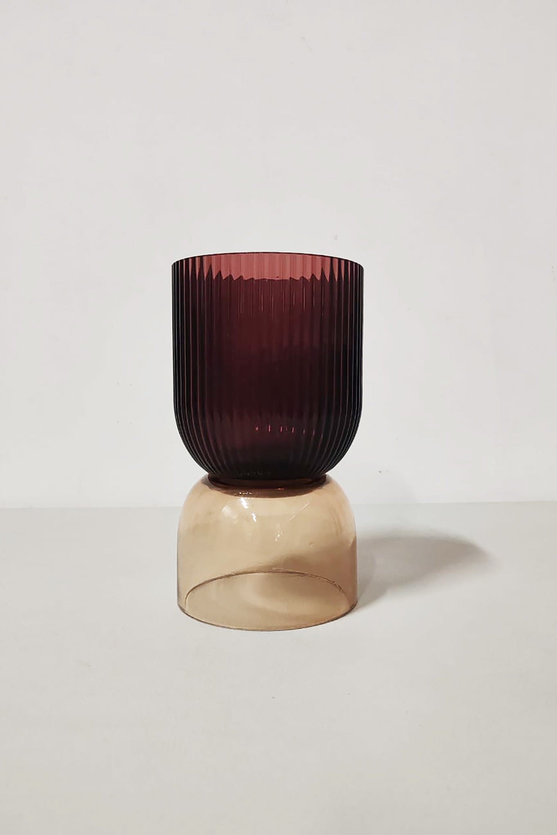 Beria Glass Vase Maroon (H-21cm)