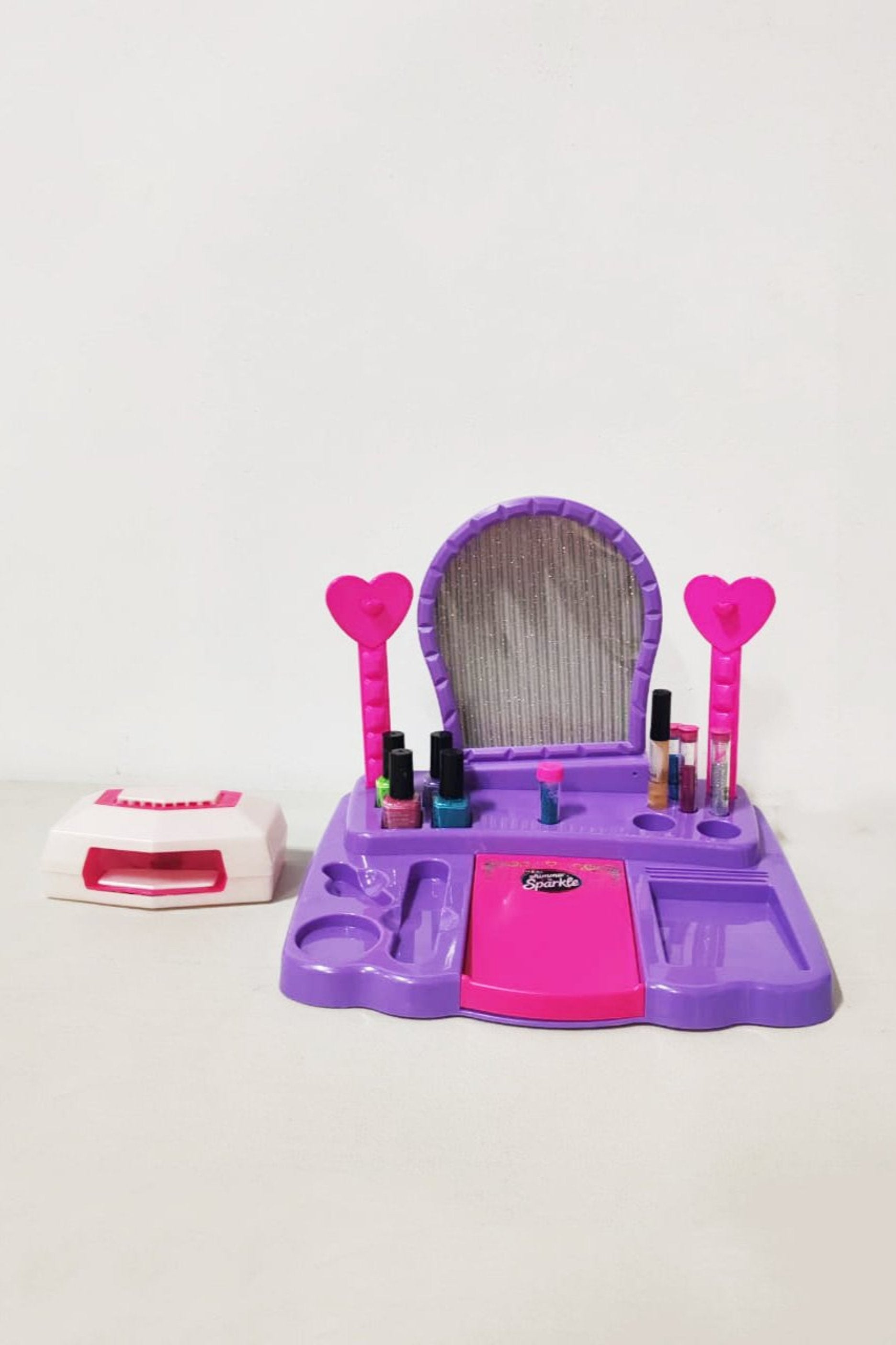 Purple Plastic Vanities and Makeup Table Playset