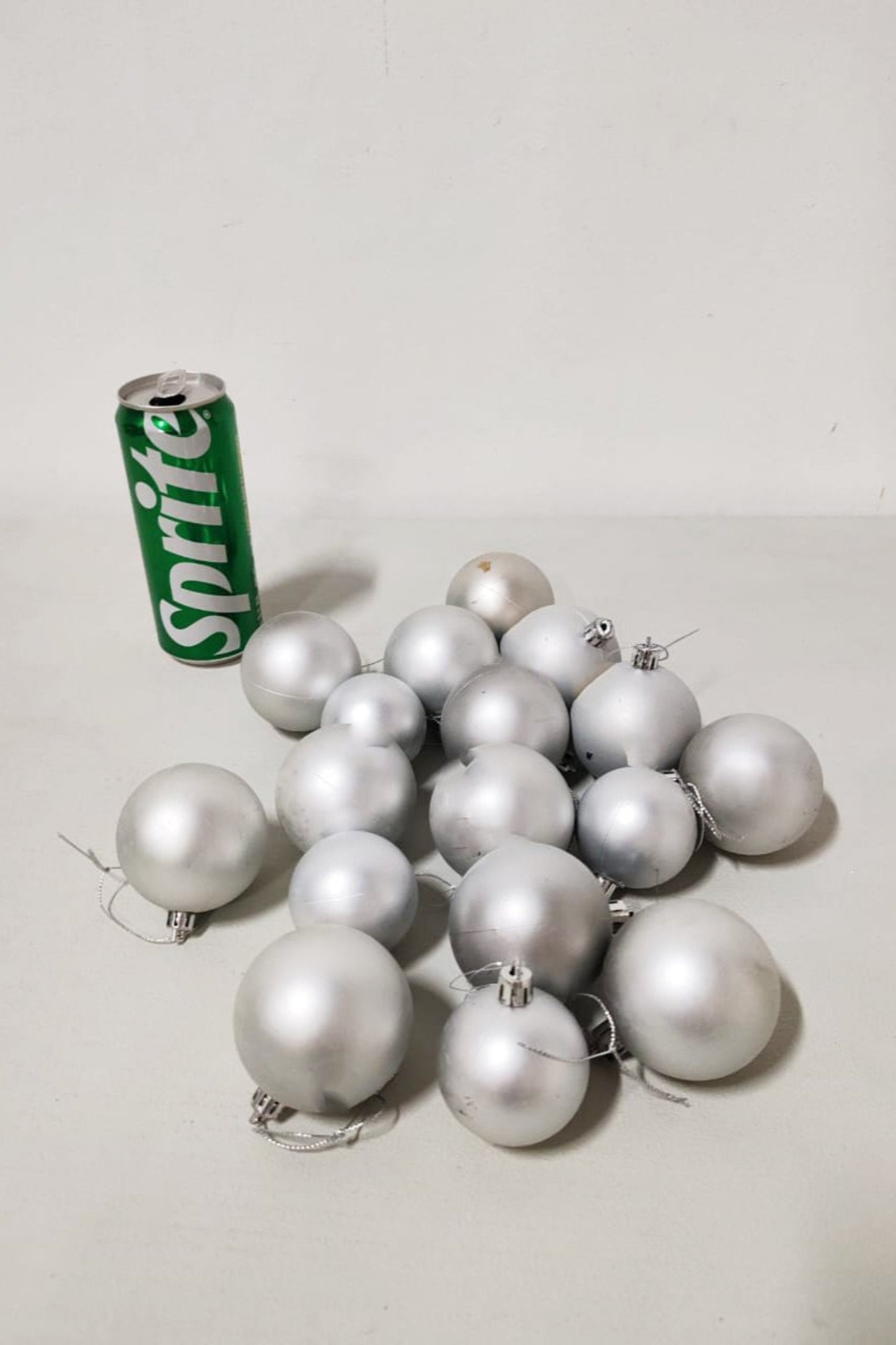 Matt Silver Christmas Ornament Balls