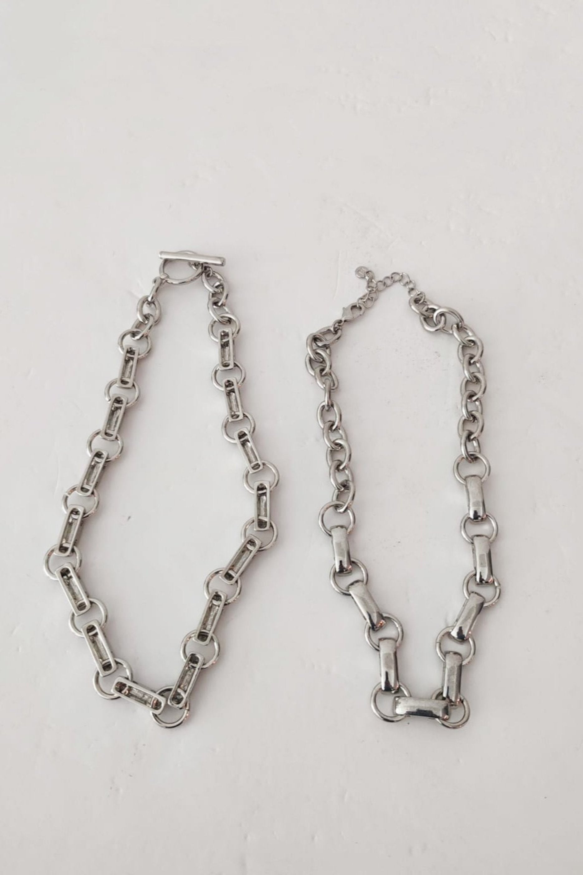 Sterling Silver Toggle Necklace Set