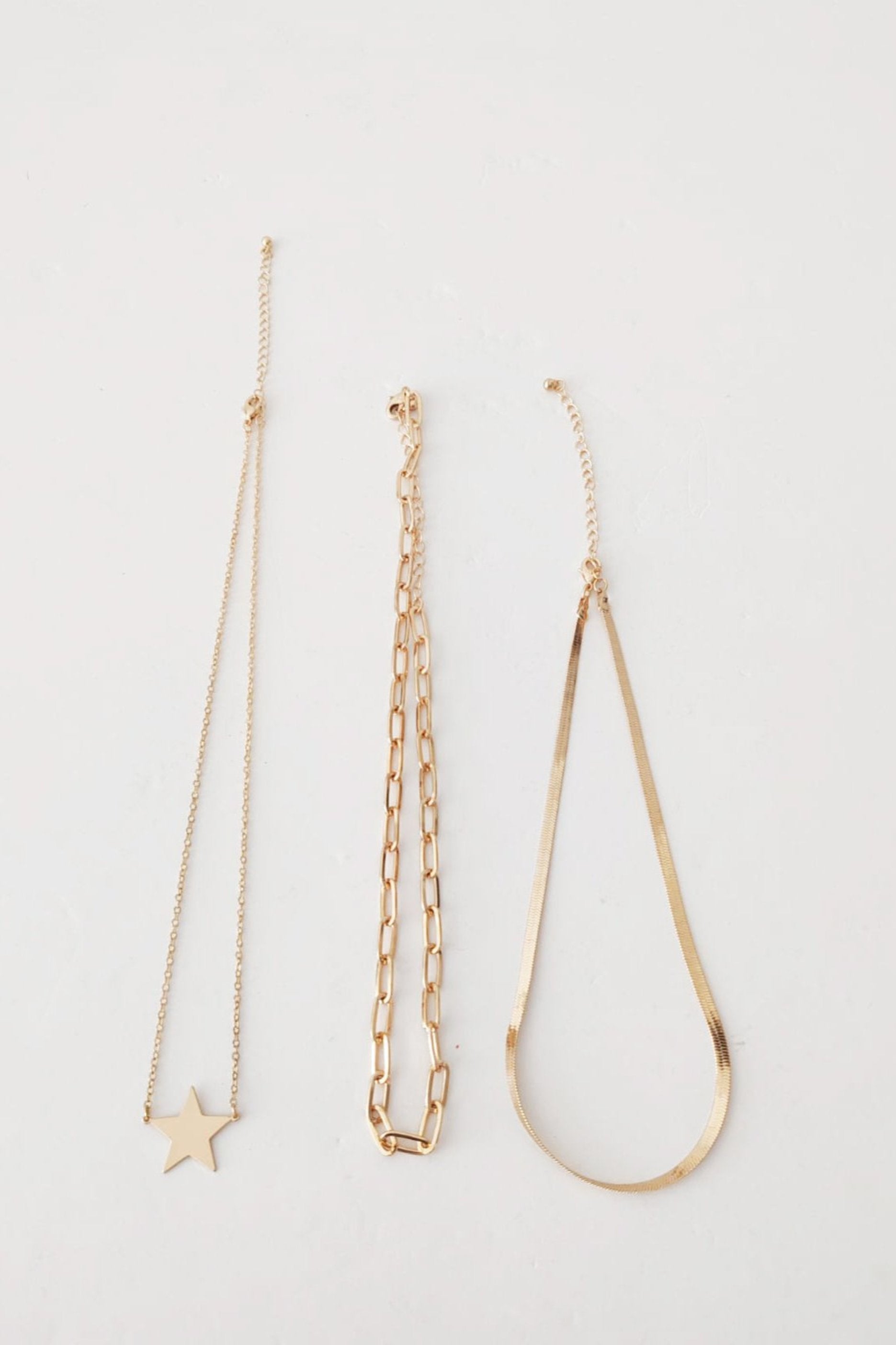 Gold Necklace Set as 3