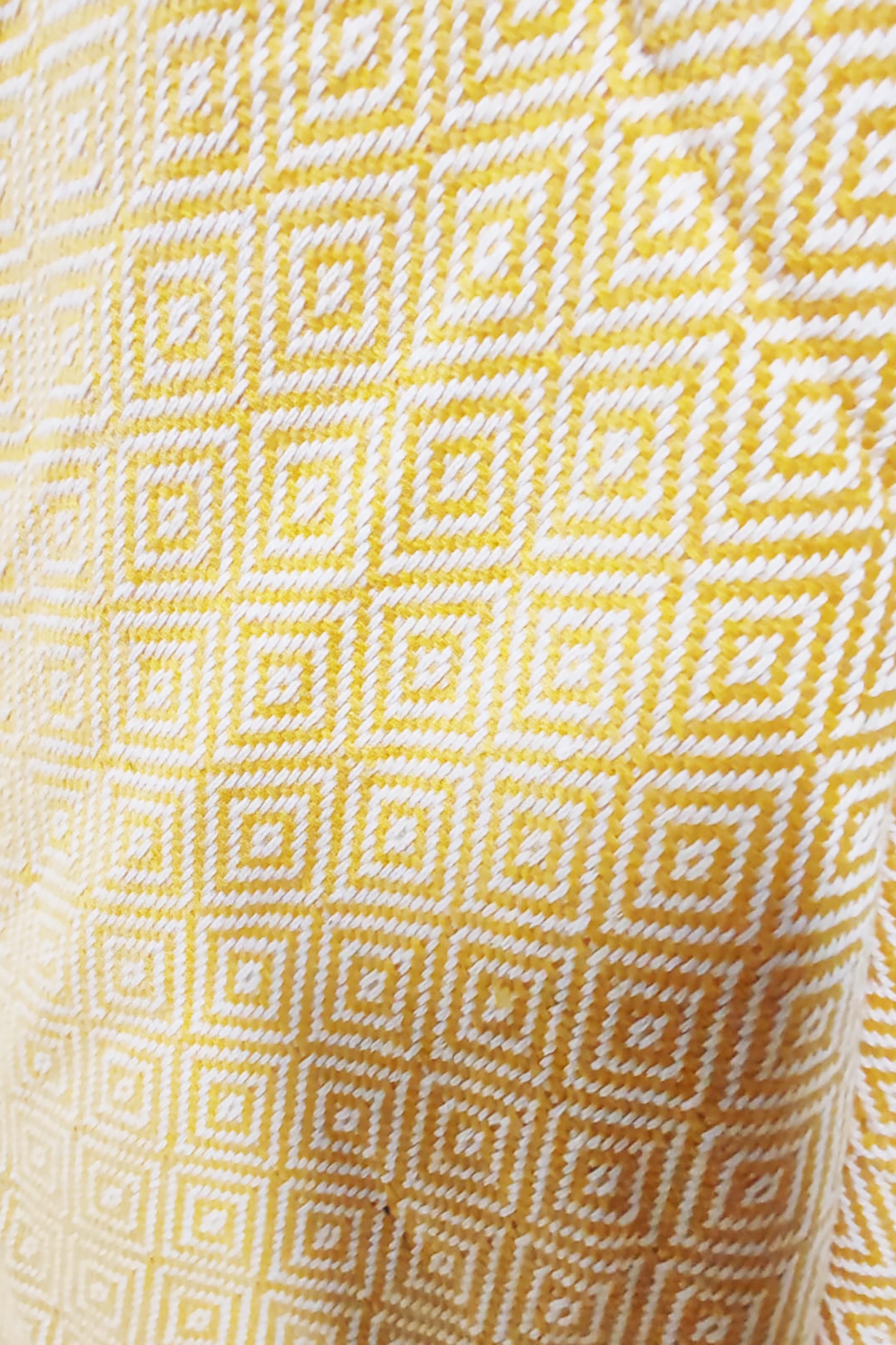 Yellow Diamond Pattern Throw Blanket