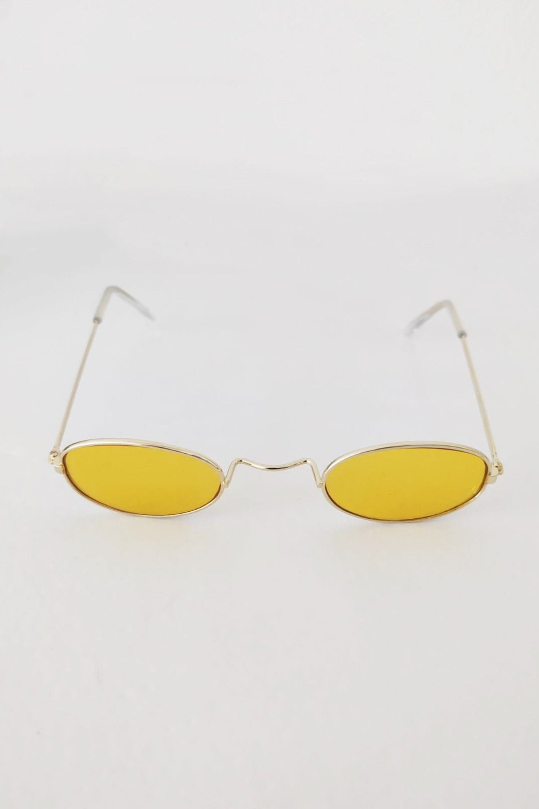 Yellow Tint Thin Frame Sunglasses