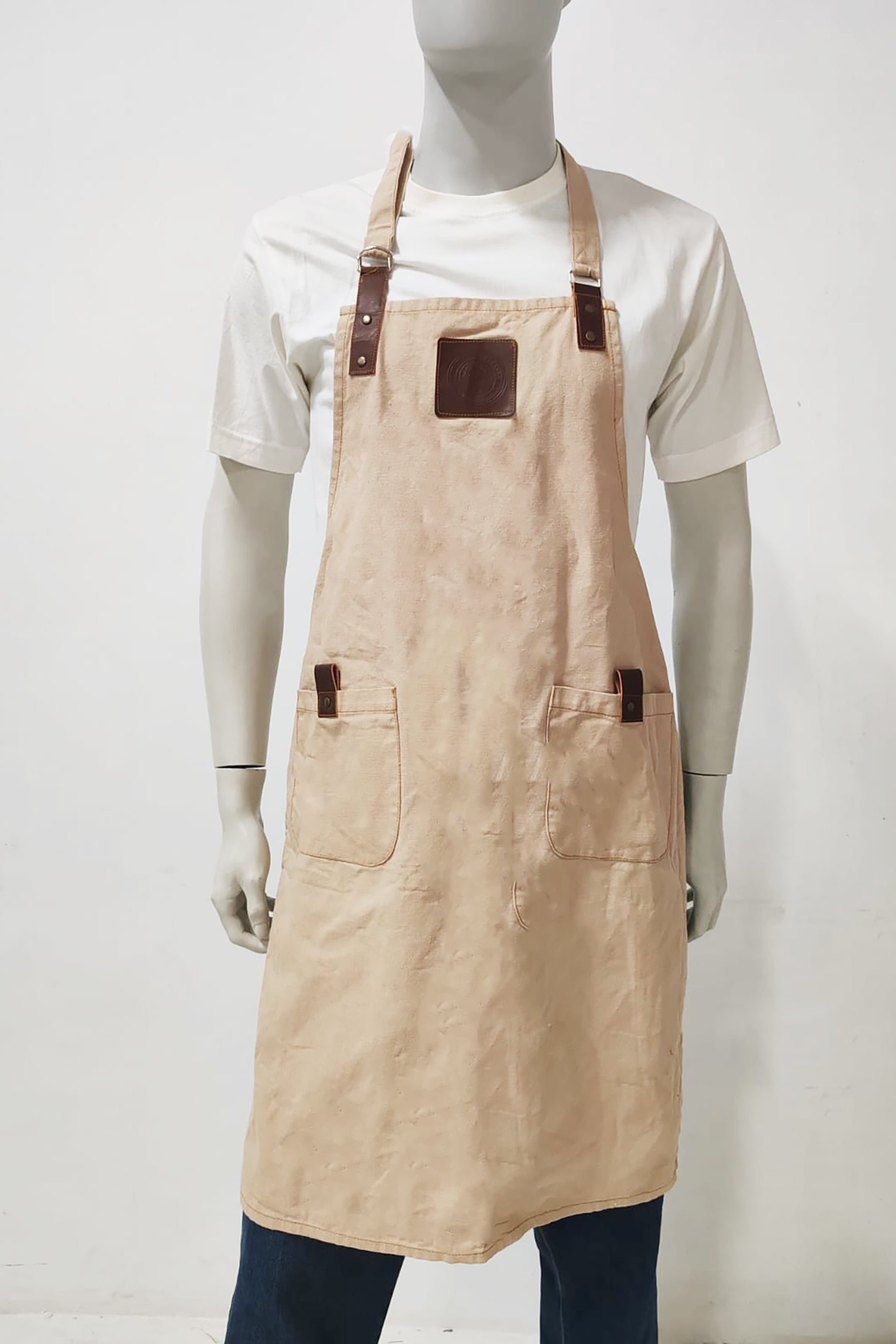 Beige Work Apron