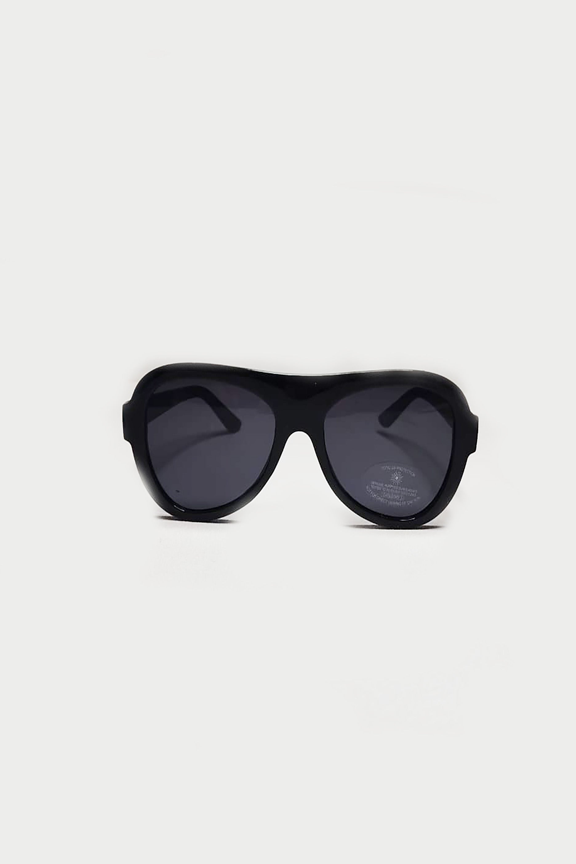Oversized Black Frame Sunglasses with Black Tinted
