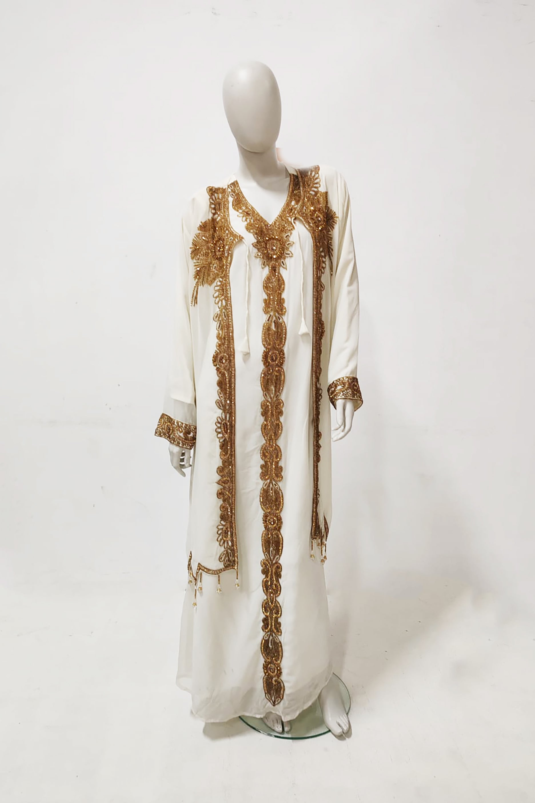 Gold Design Beaded Kaftan