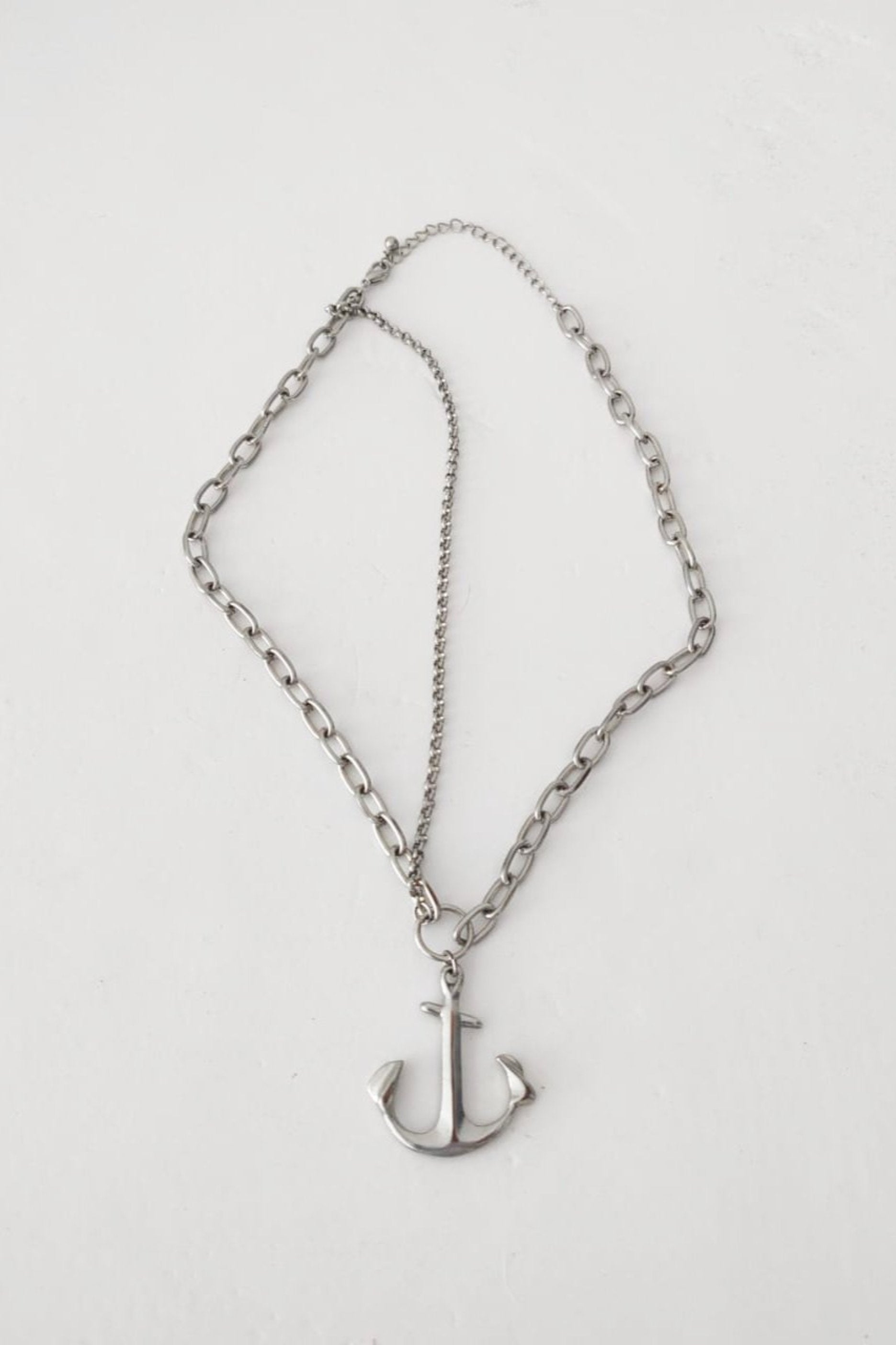 Silver Anchor Necklace