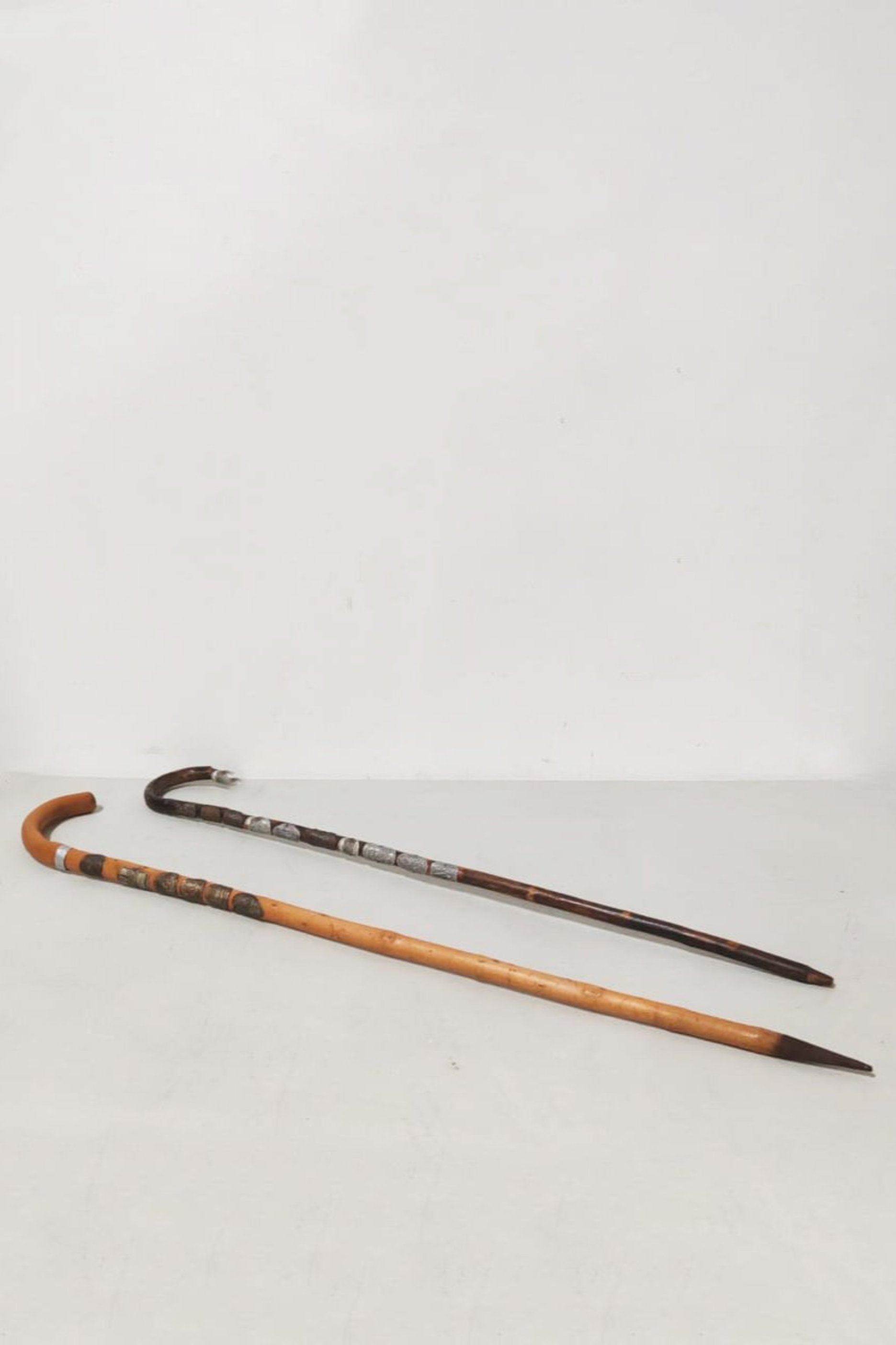 Vintage Wooden Cane Set as 2