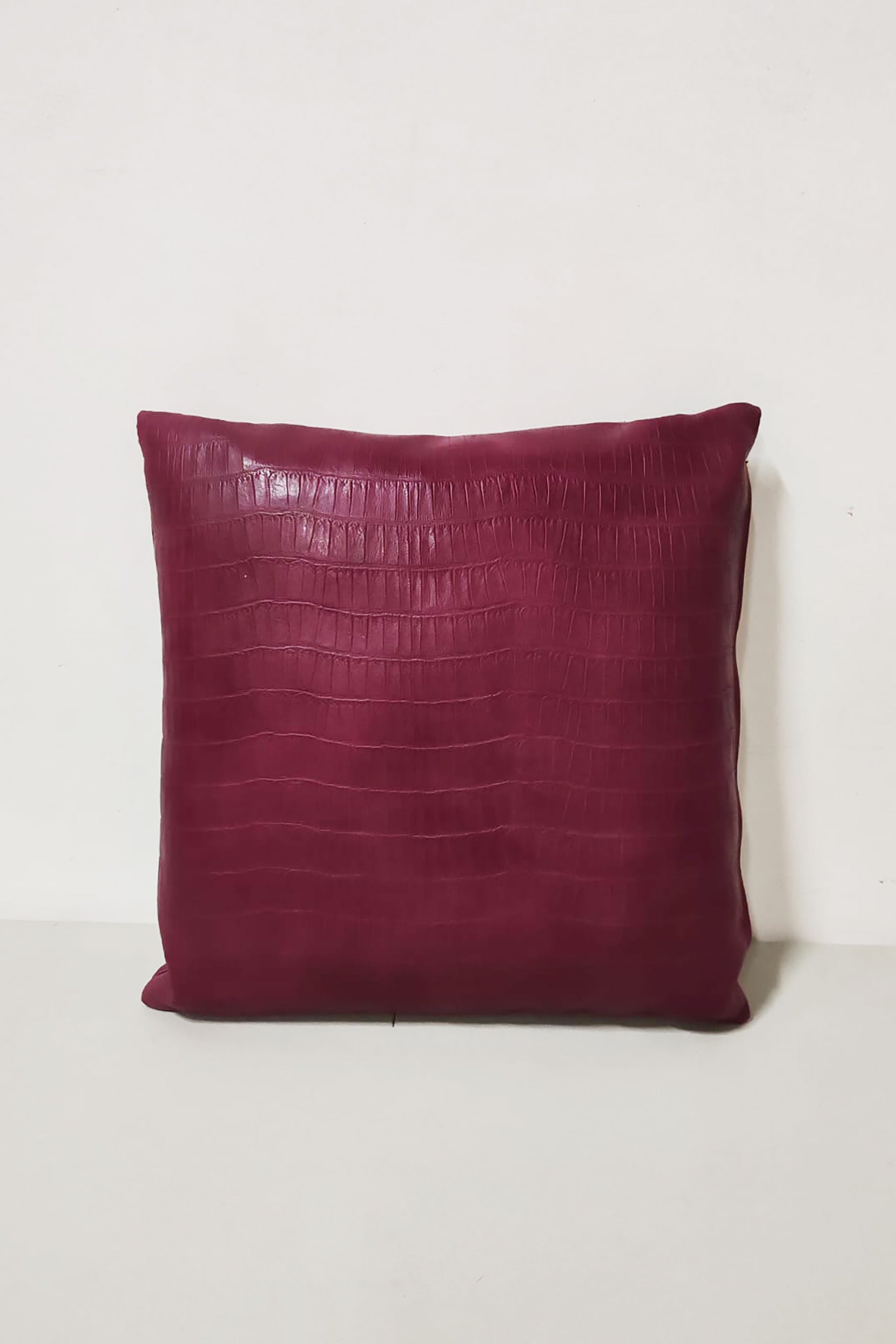 Purple Leather Pillow