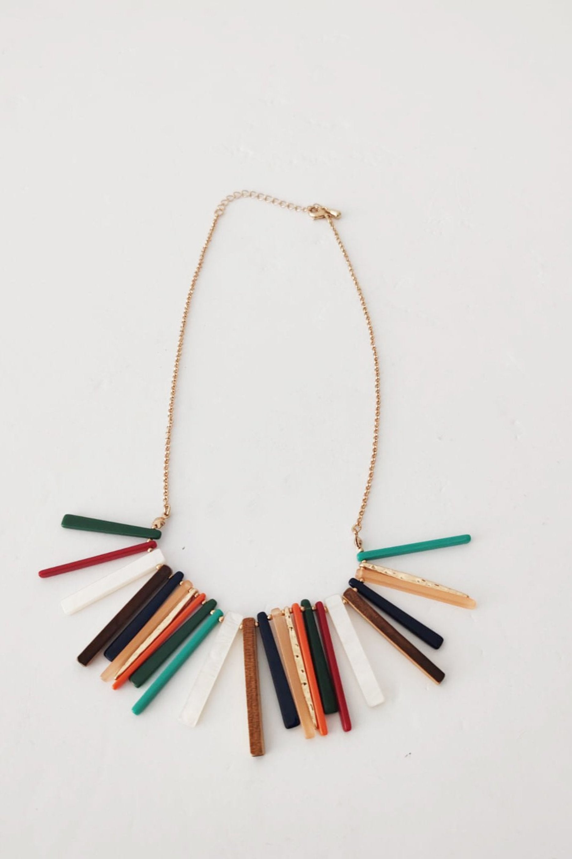 Boho Wood Stick Necklace