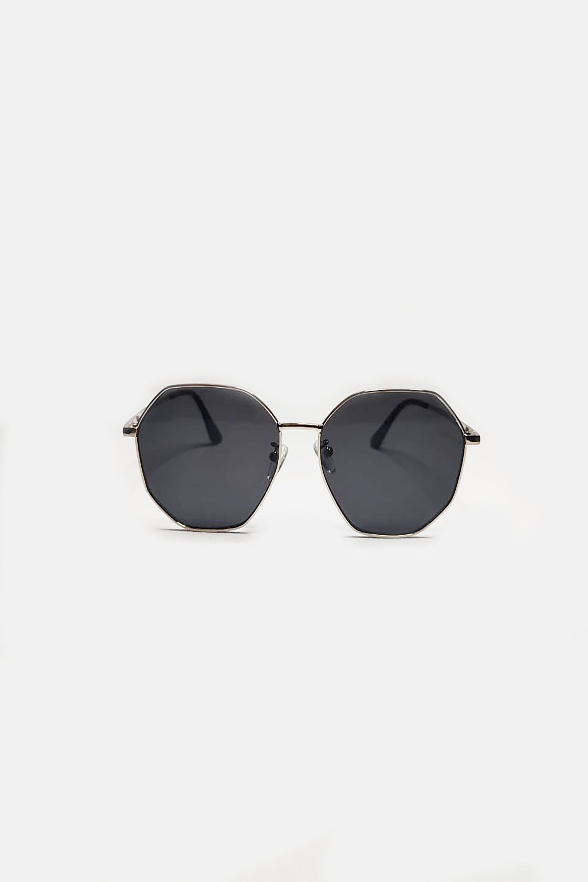 Silver Frame Sunglasses with Black Tinted