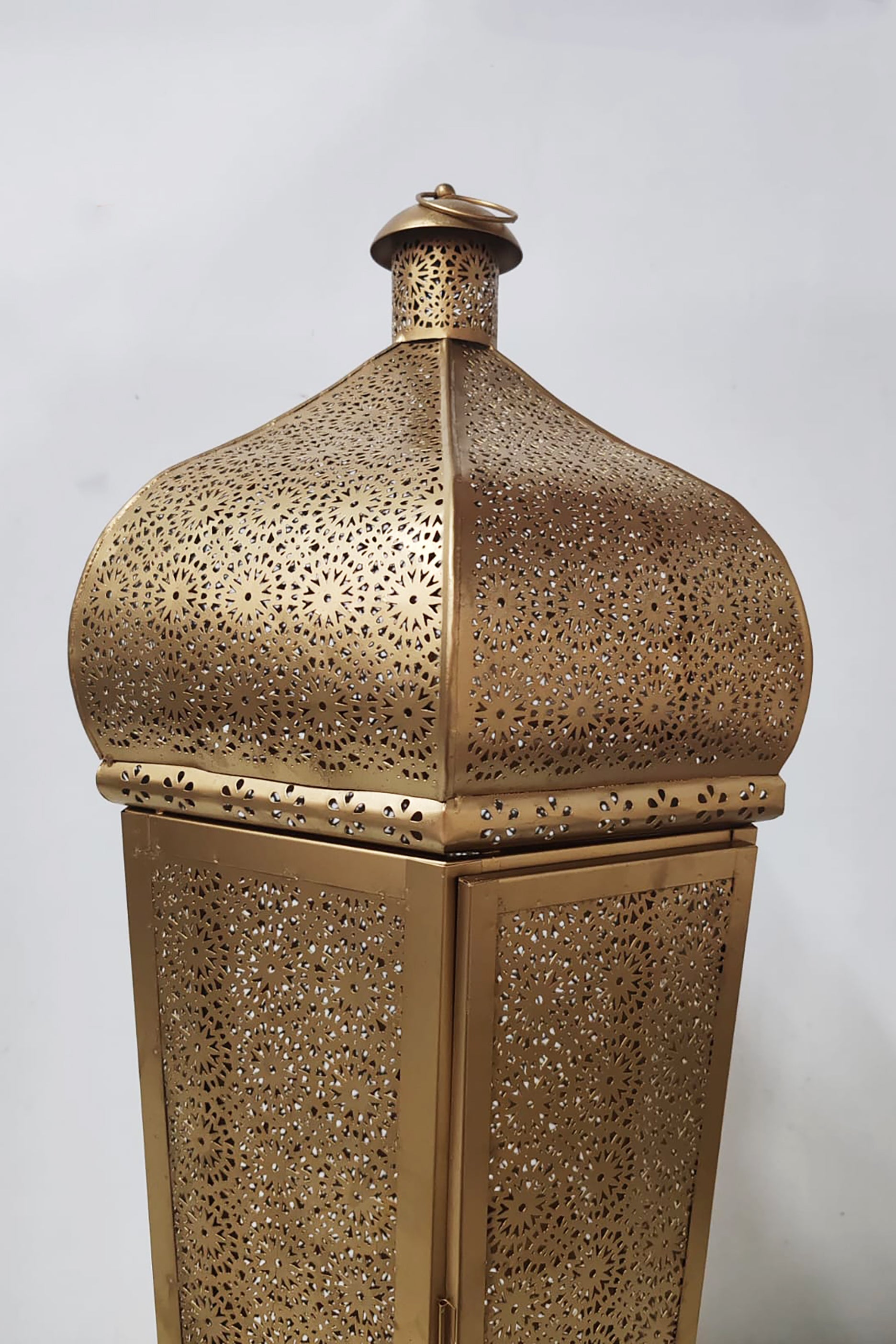 Large Gold Metal Lantern (H90cm)