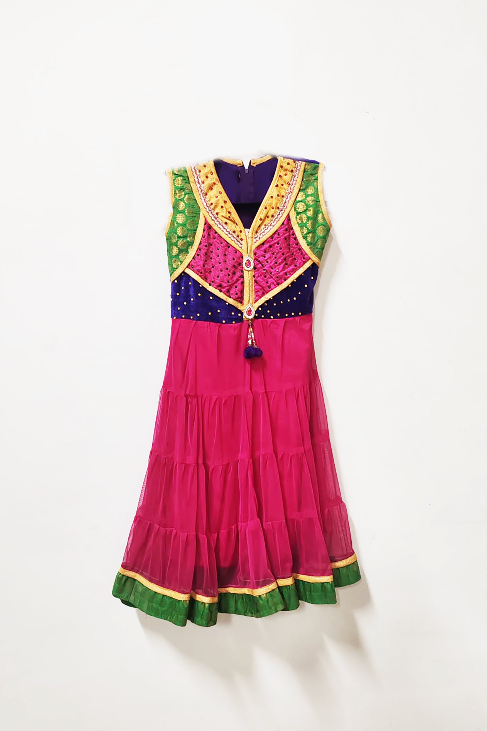 Multi Color Girls Frock Suit