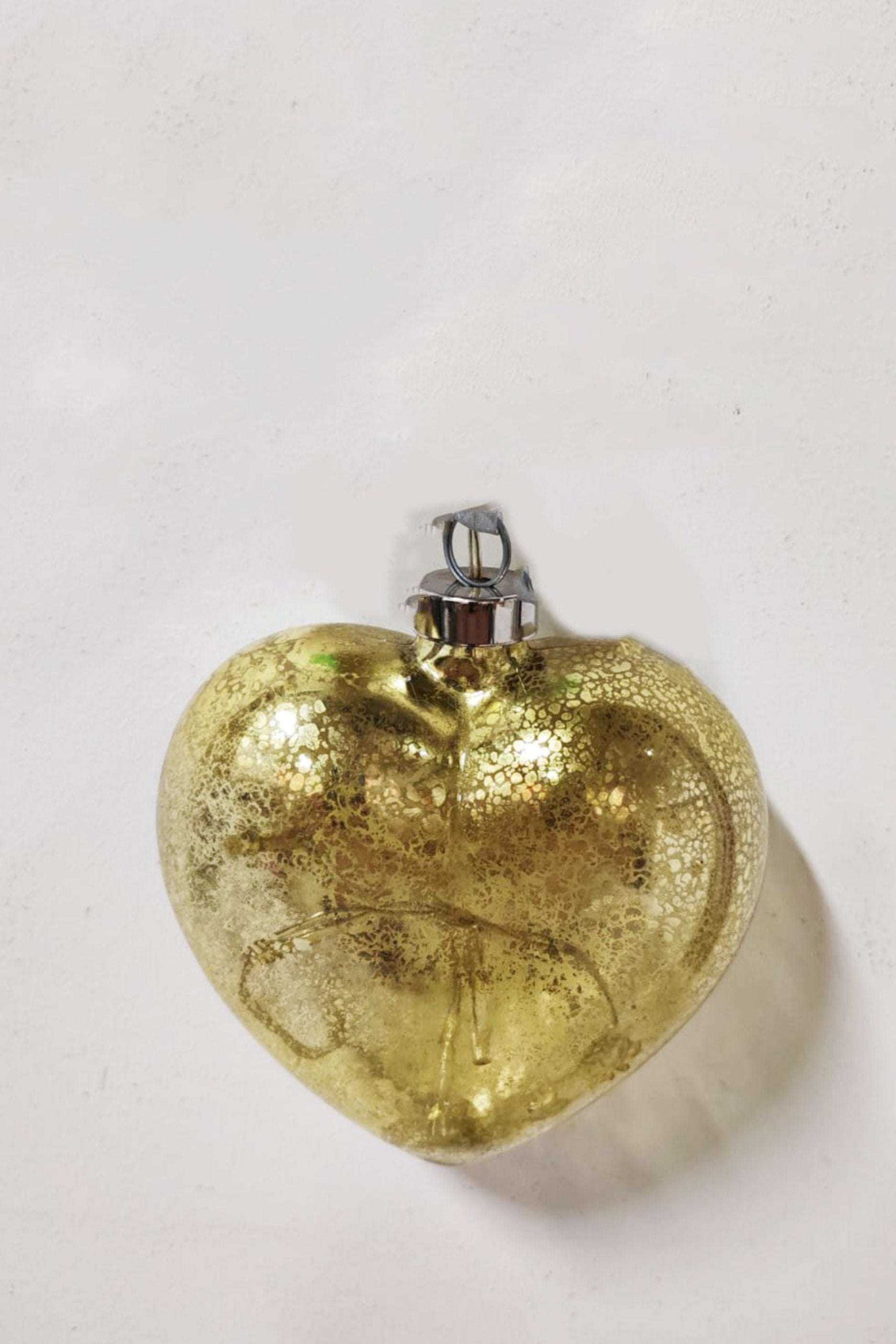 Gold Heart Shape Christmas Ornament