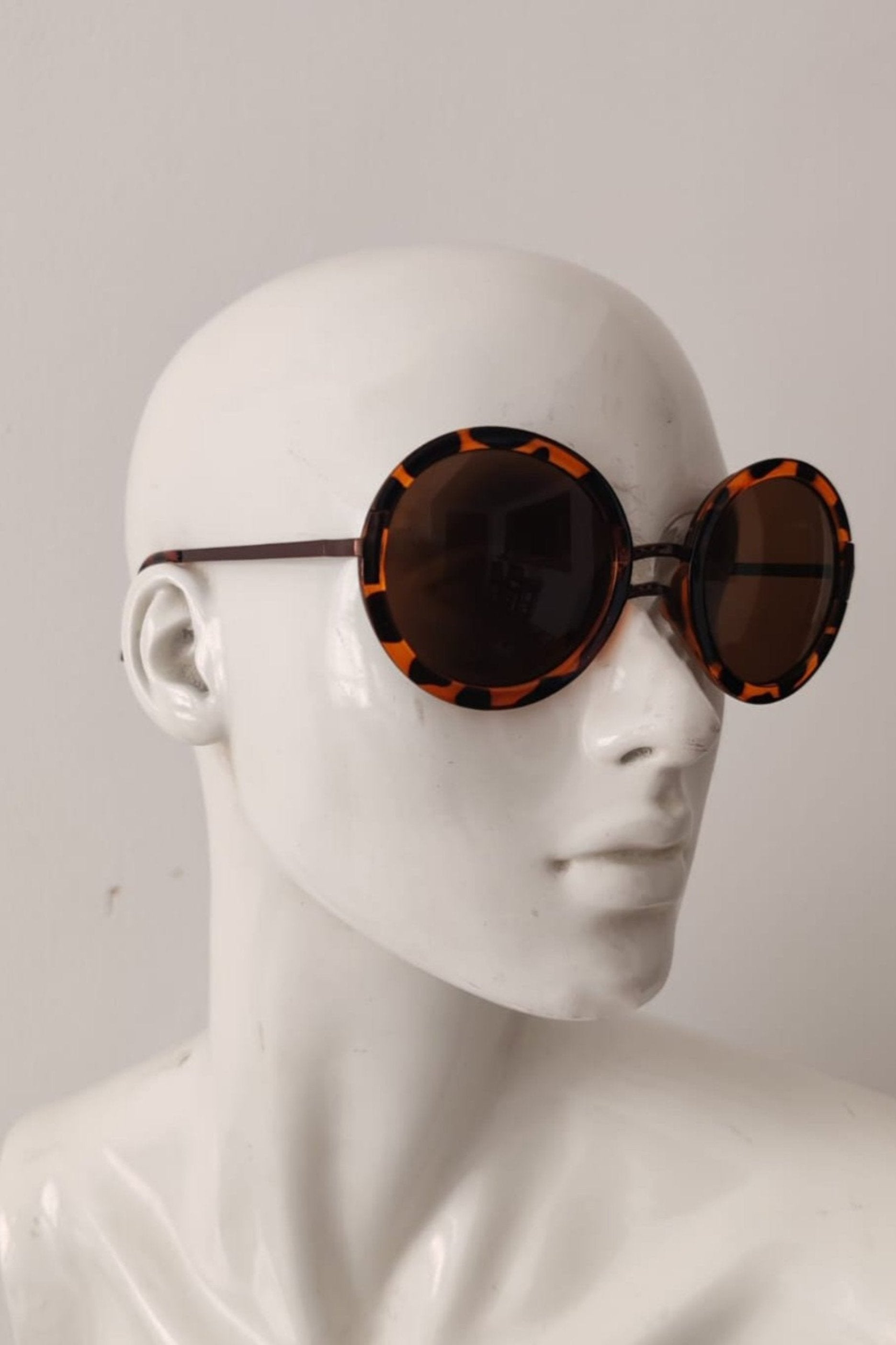 Round Tortoise Shell with Tinted Sunglasses