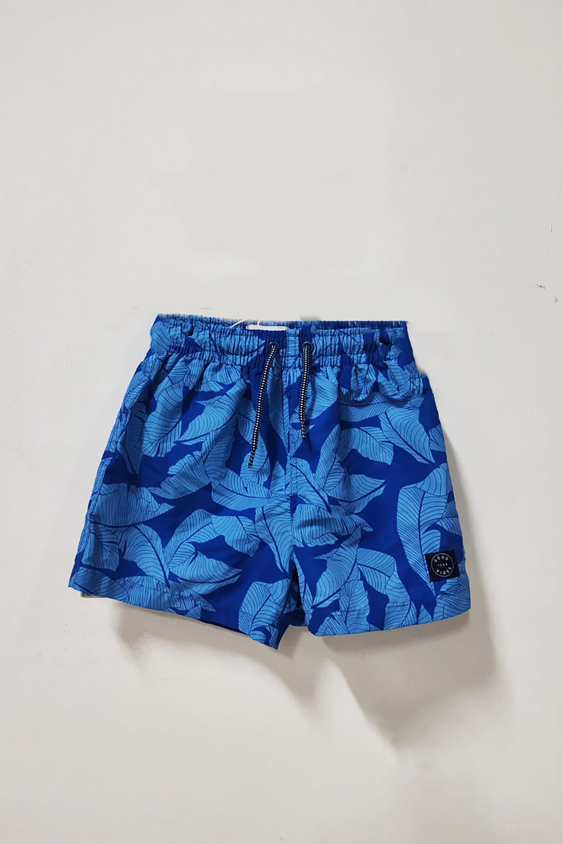 Boys Blue Printed Swimming Short