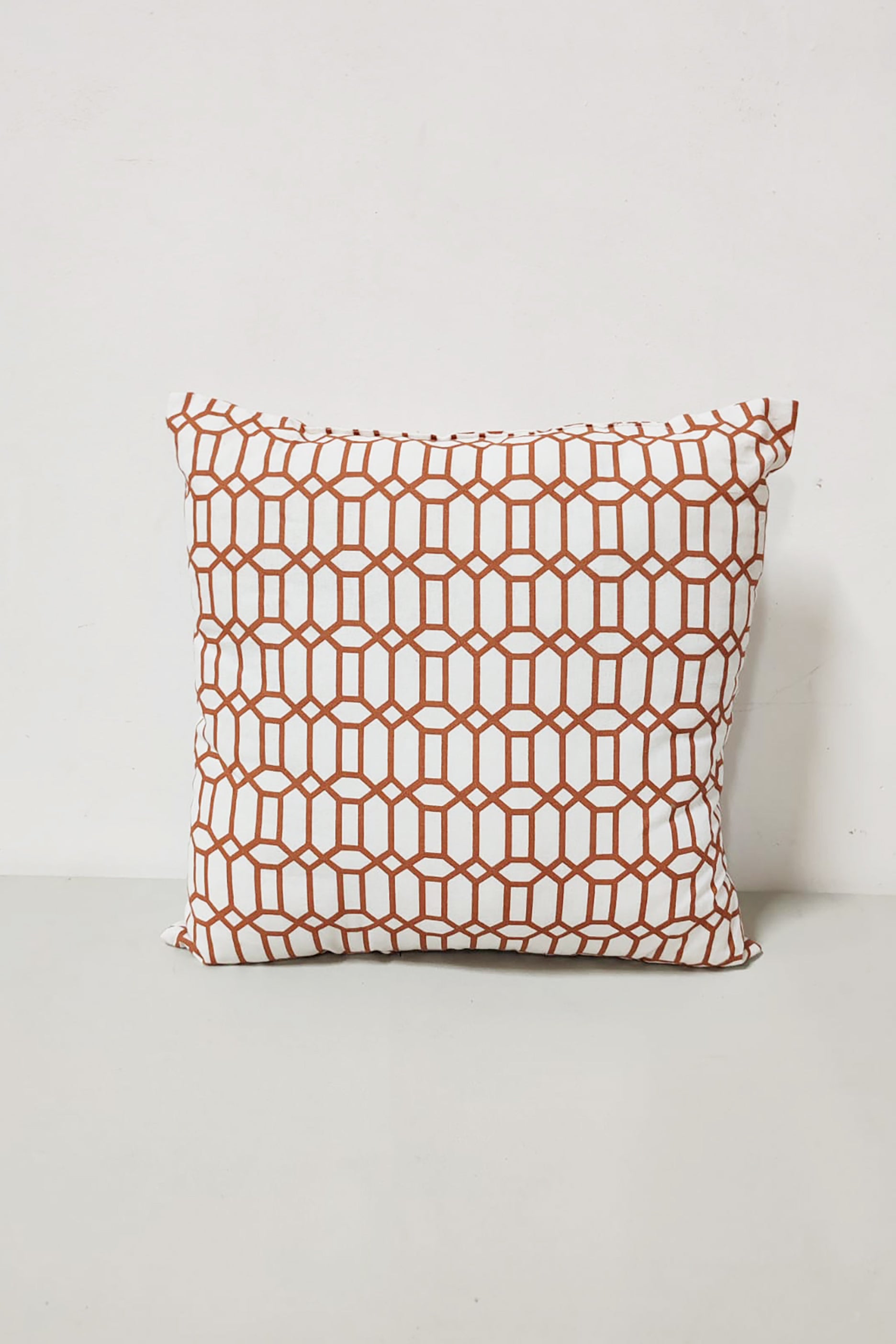 White Printed Design Cushion