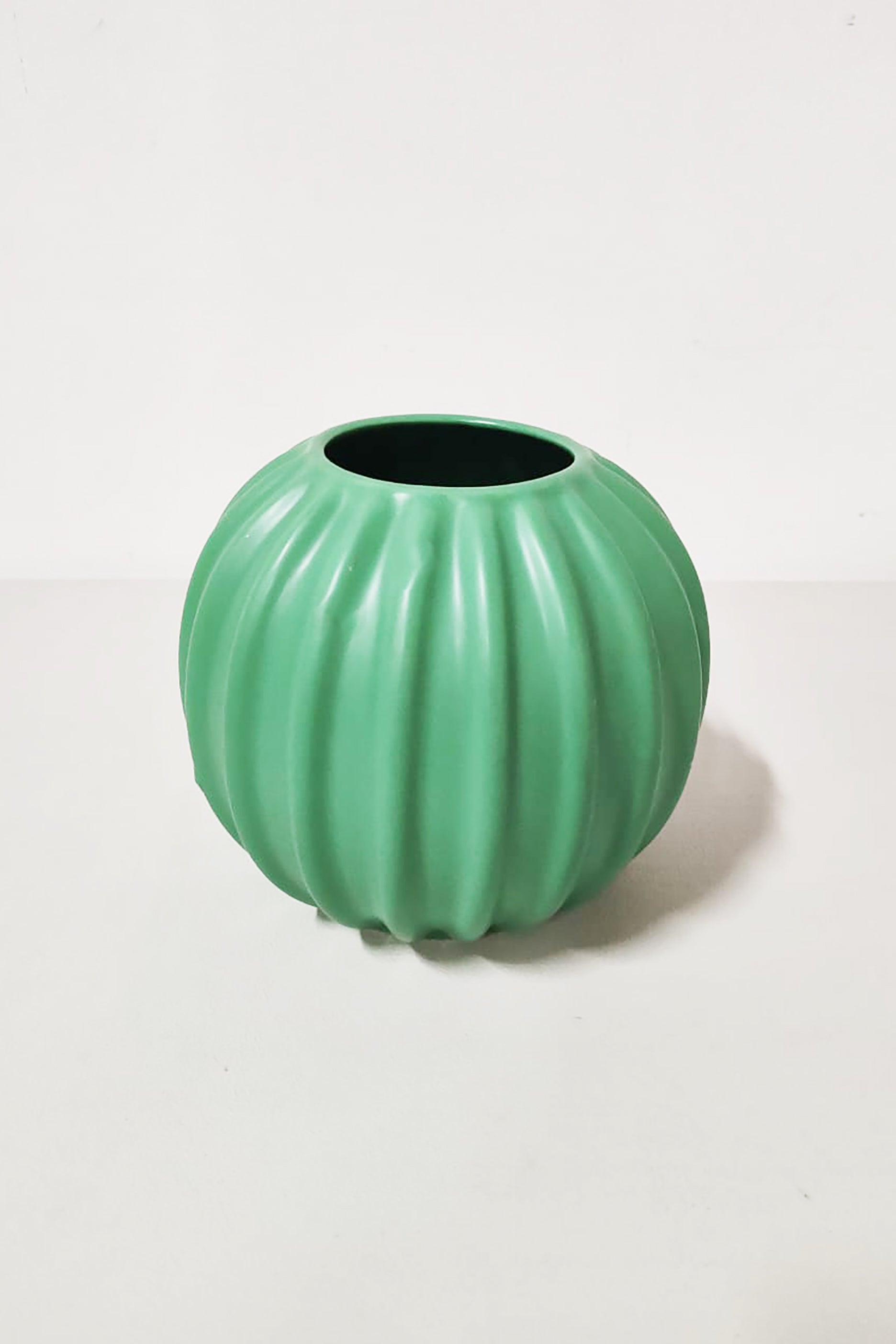 Green Round Ceramic Vase