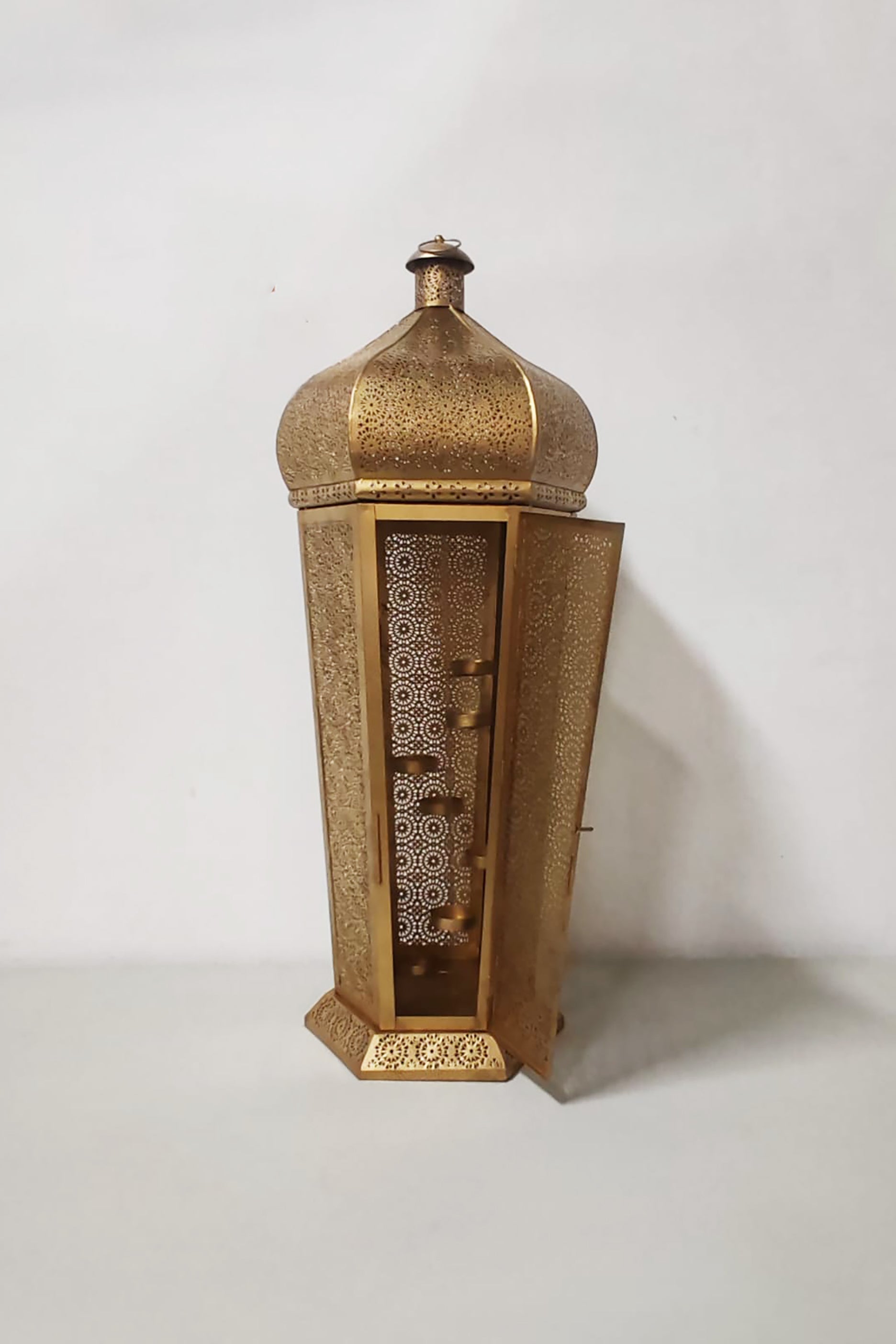 Large Gold Metal Lantern (H90cm)