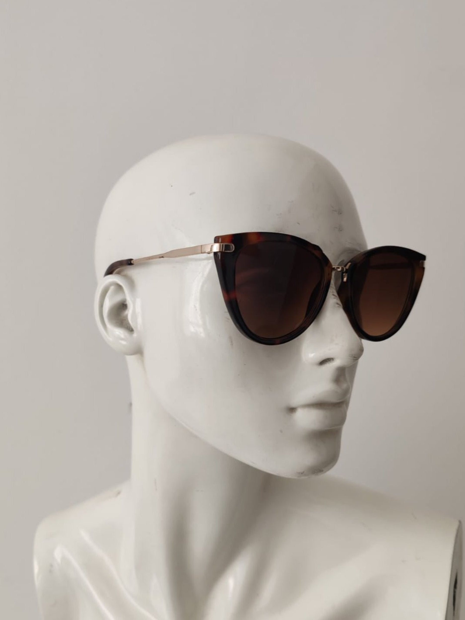 Cat Eye Tortoise Shell with Brown Tinted Sunglasses