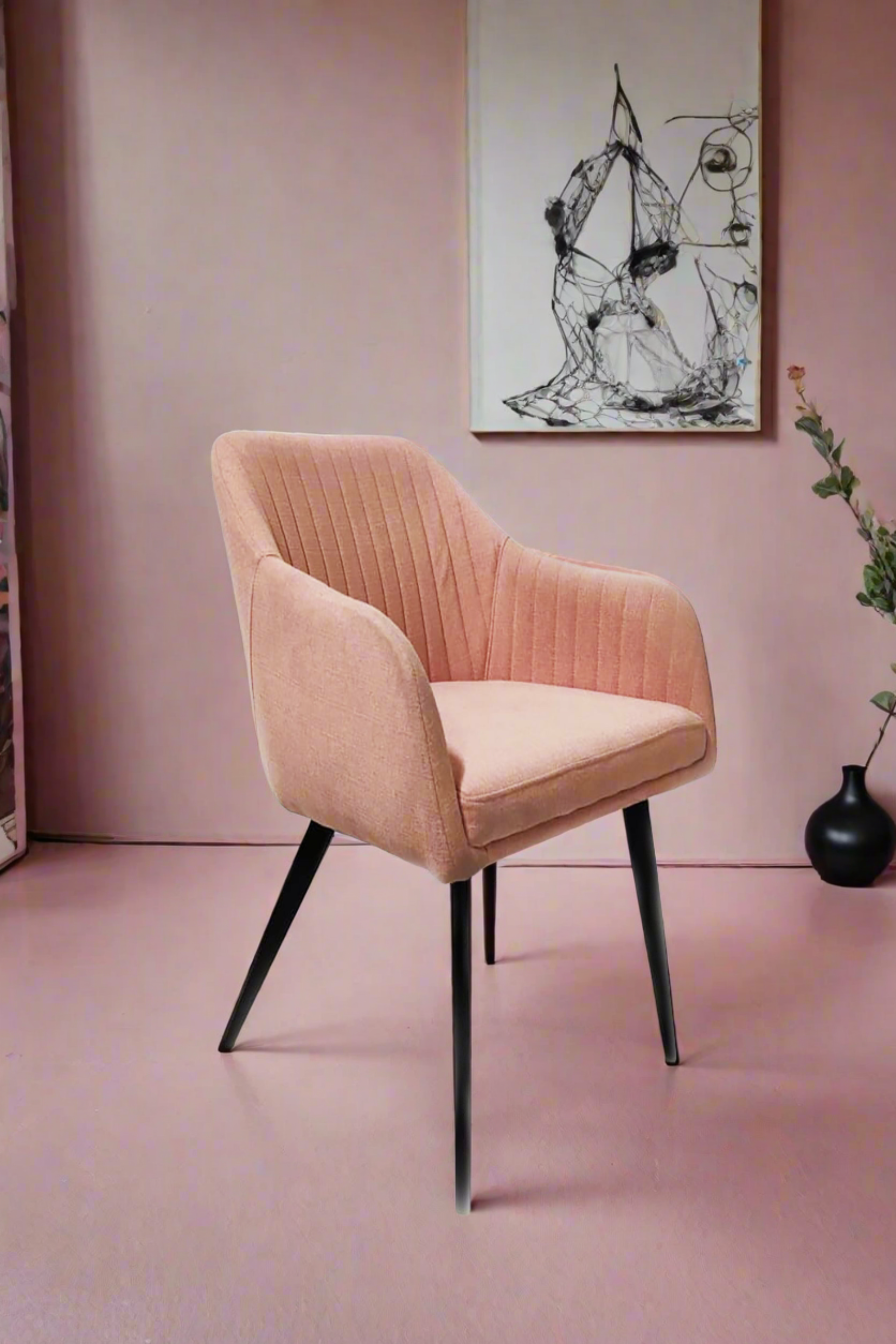 Pink Accent Design Chair