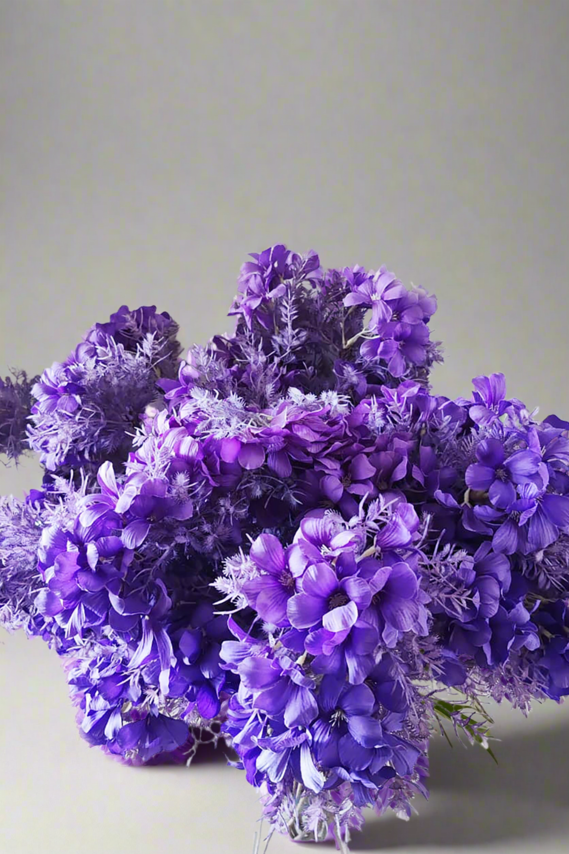 Purple fake flowers 6 (25pcs )