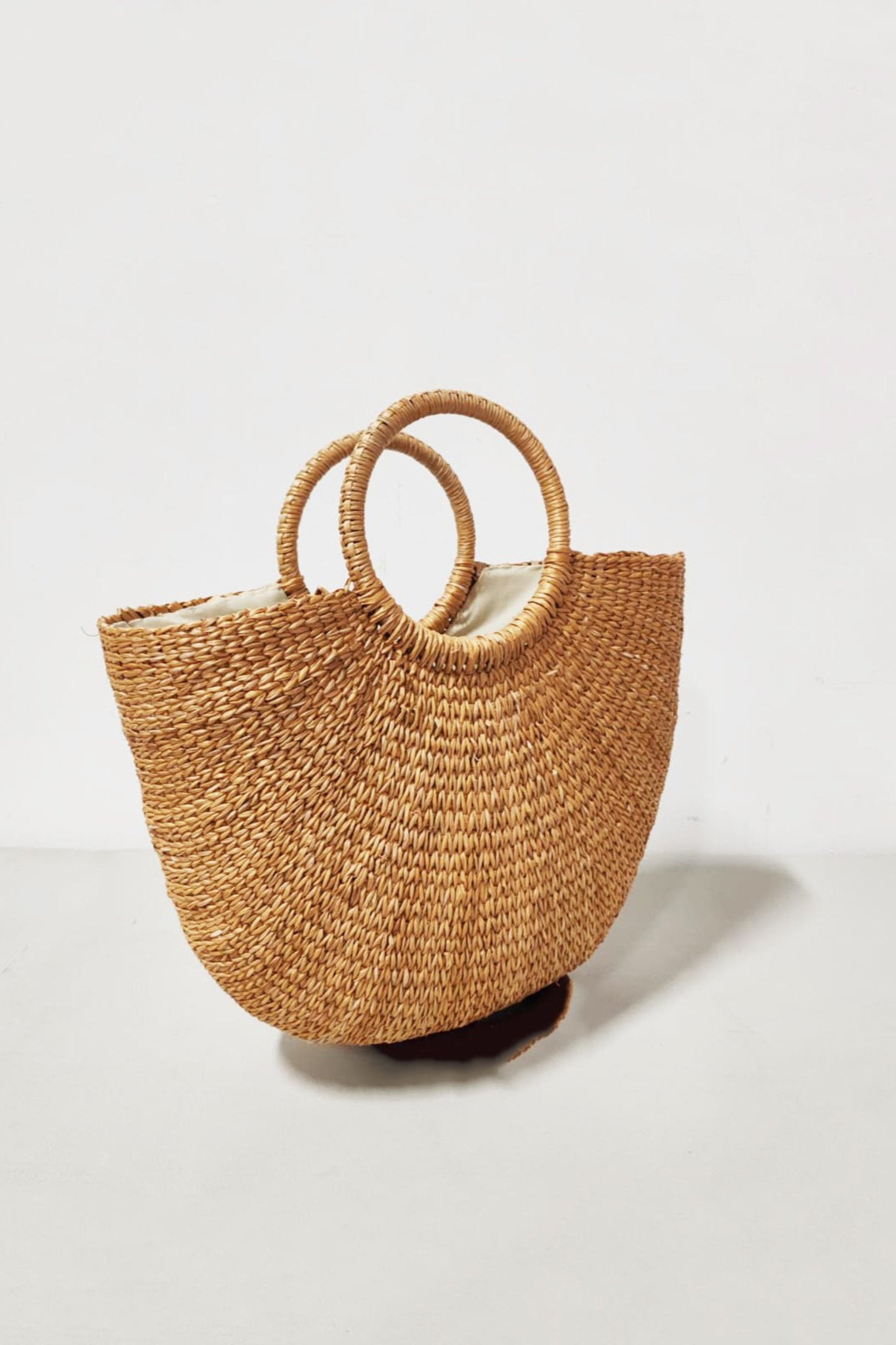 Braided Design Straw Bag