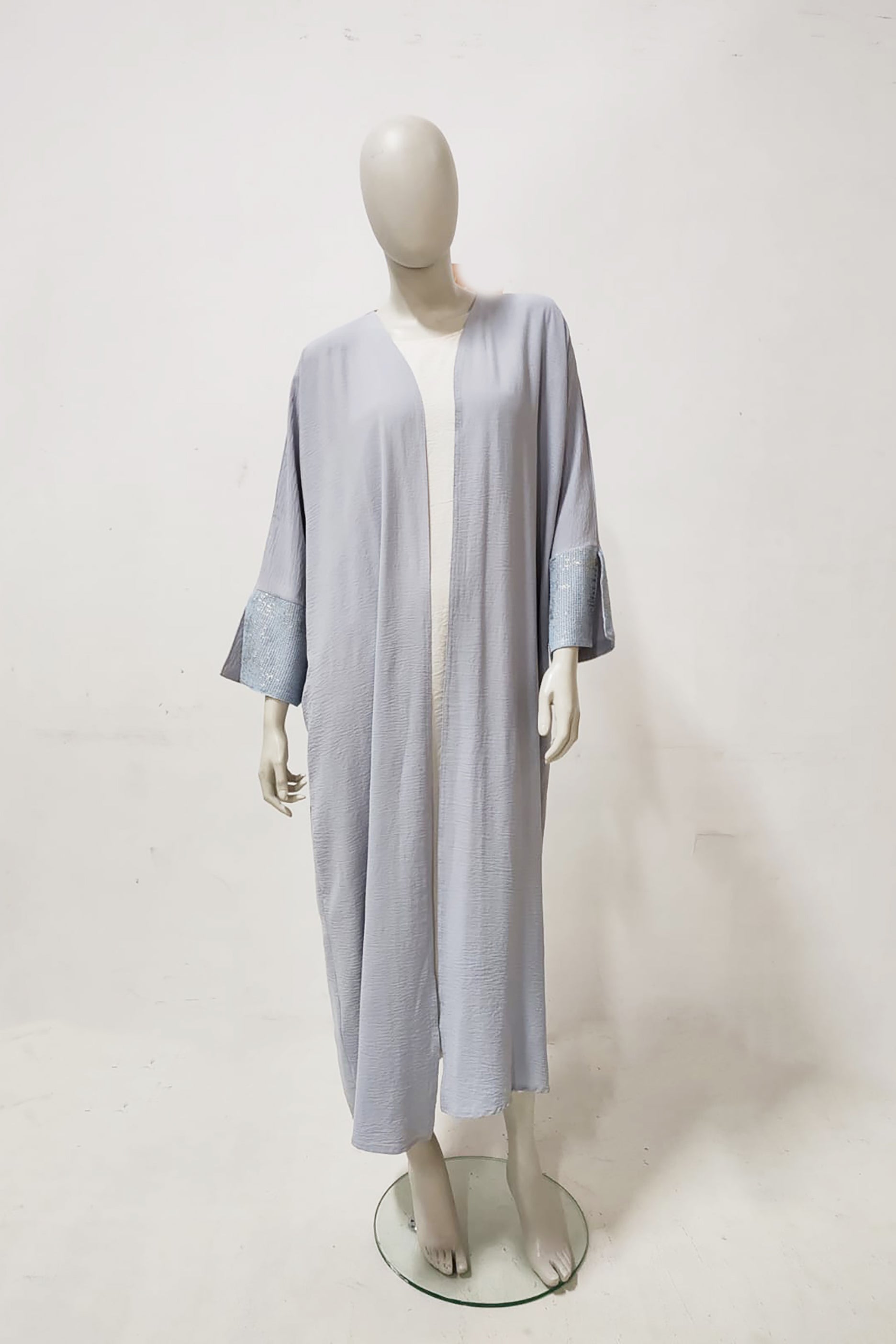 Grey Long Abaya