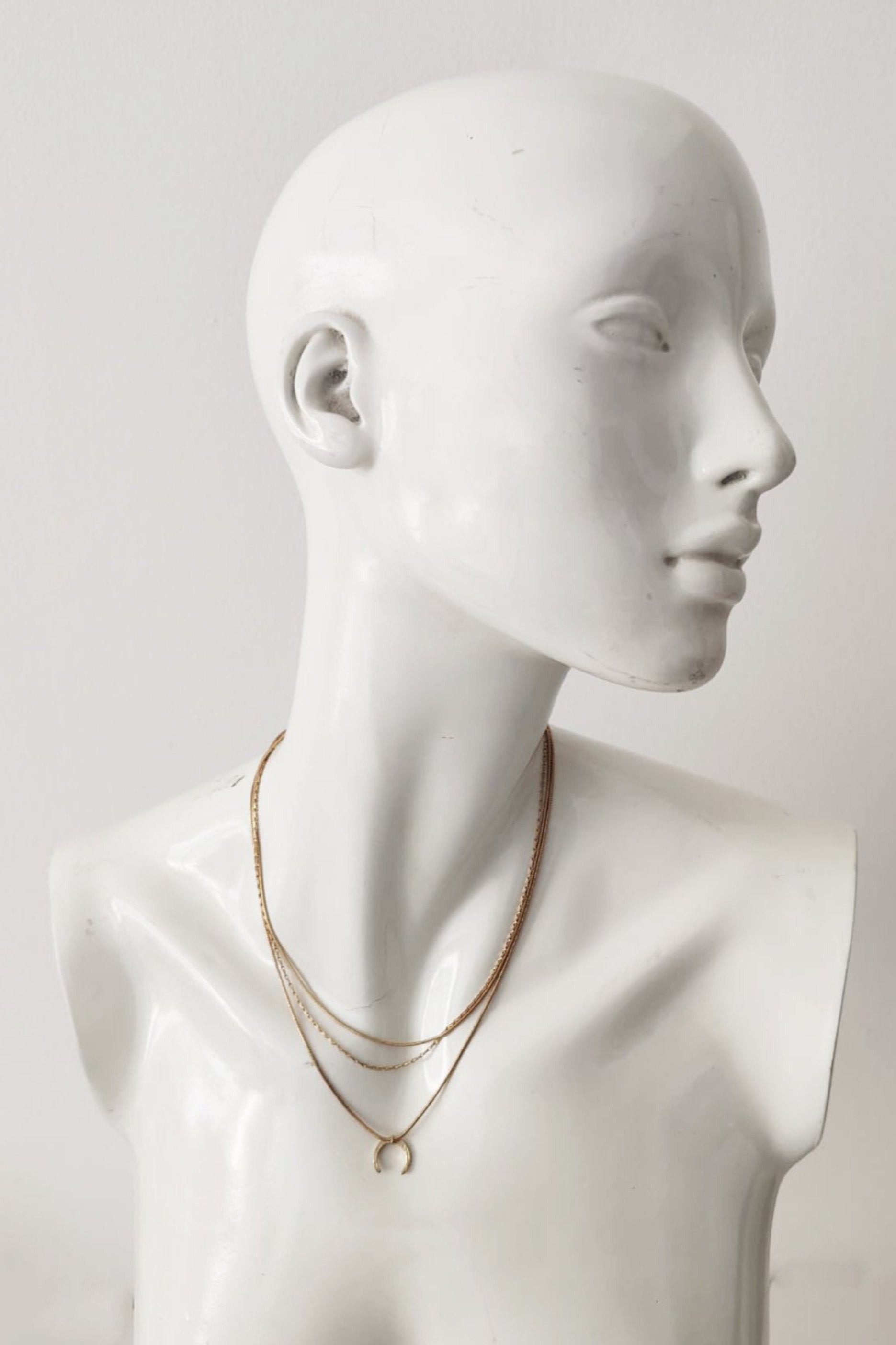 Gold Multi Chain with Pendant Necklace