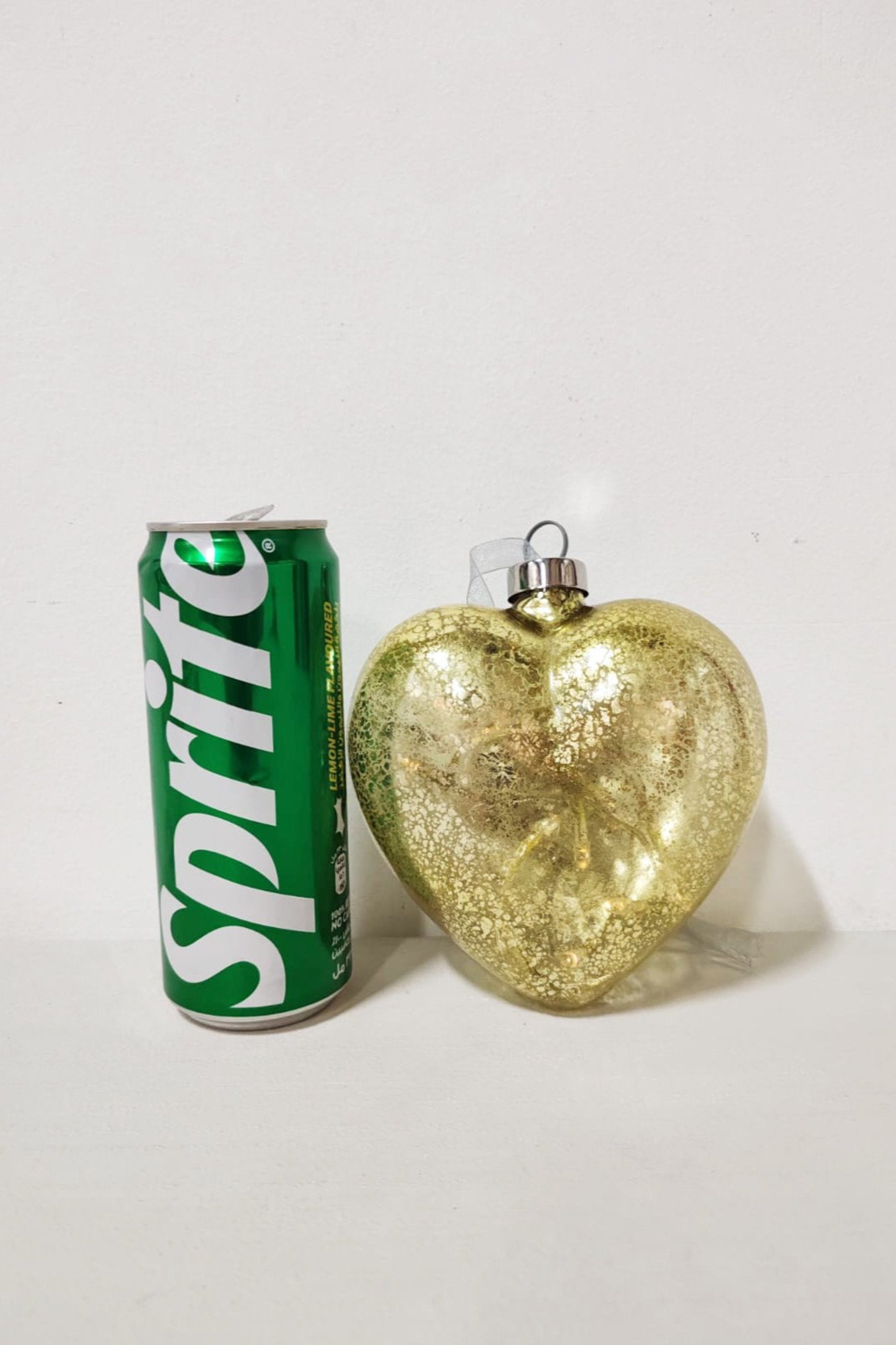 Gold Heart Shape Christmas Ornament