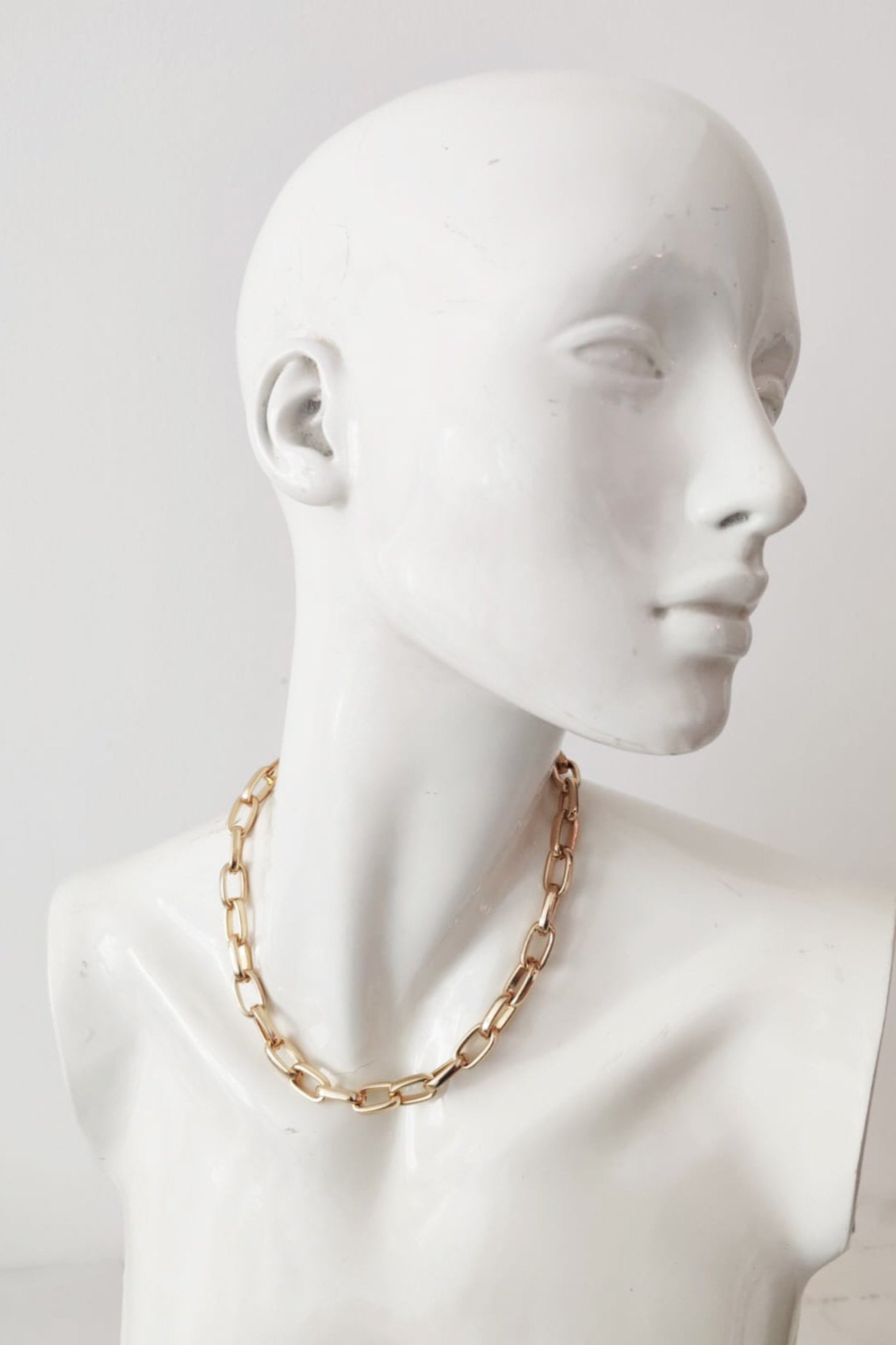 Gold Paperclip Chain Necklace