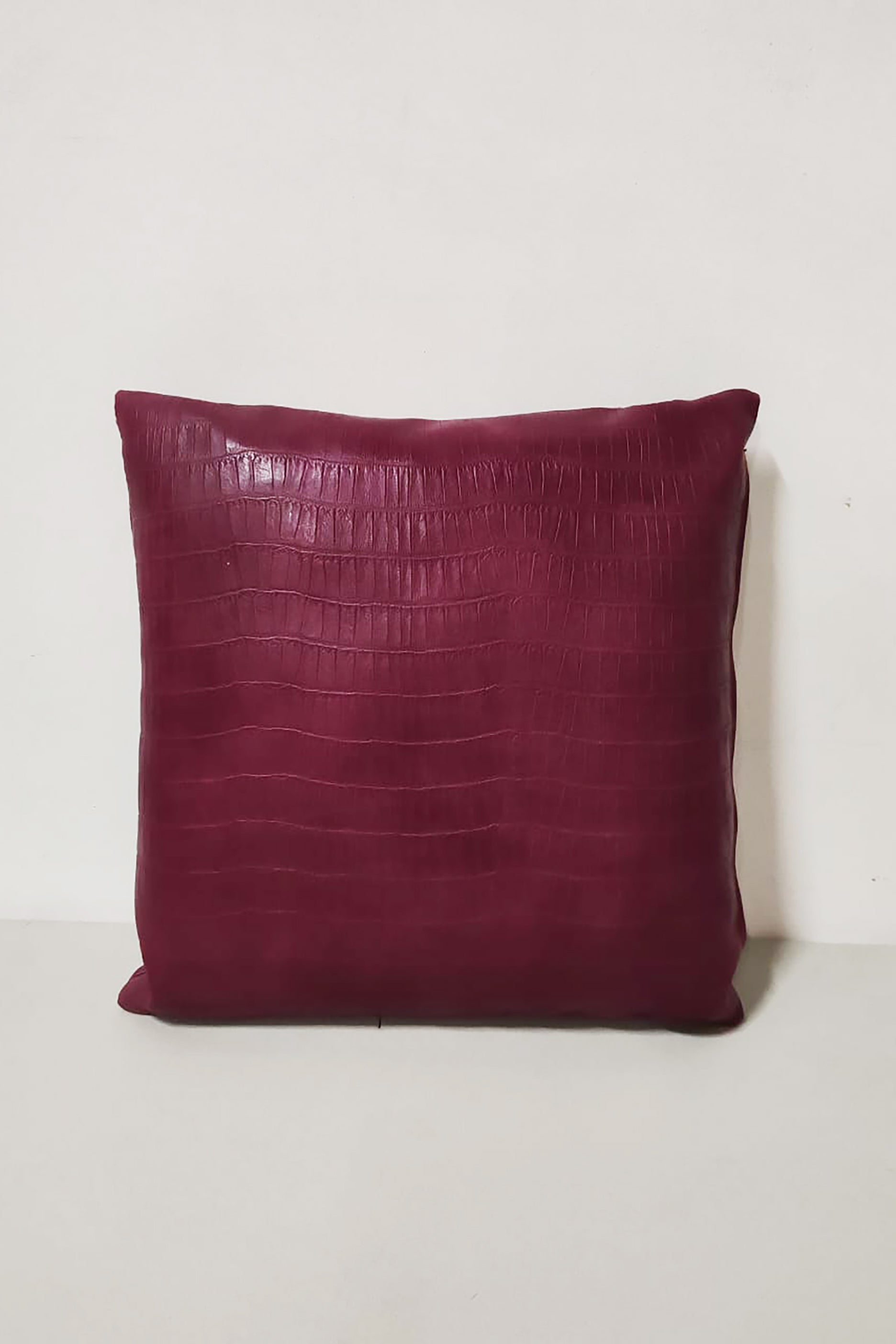 Purple Leather Pillow