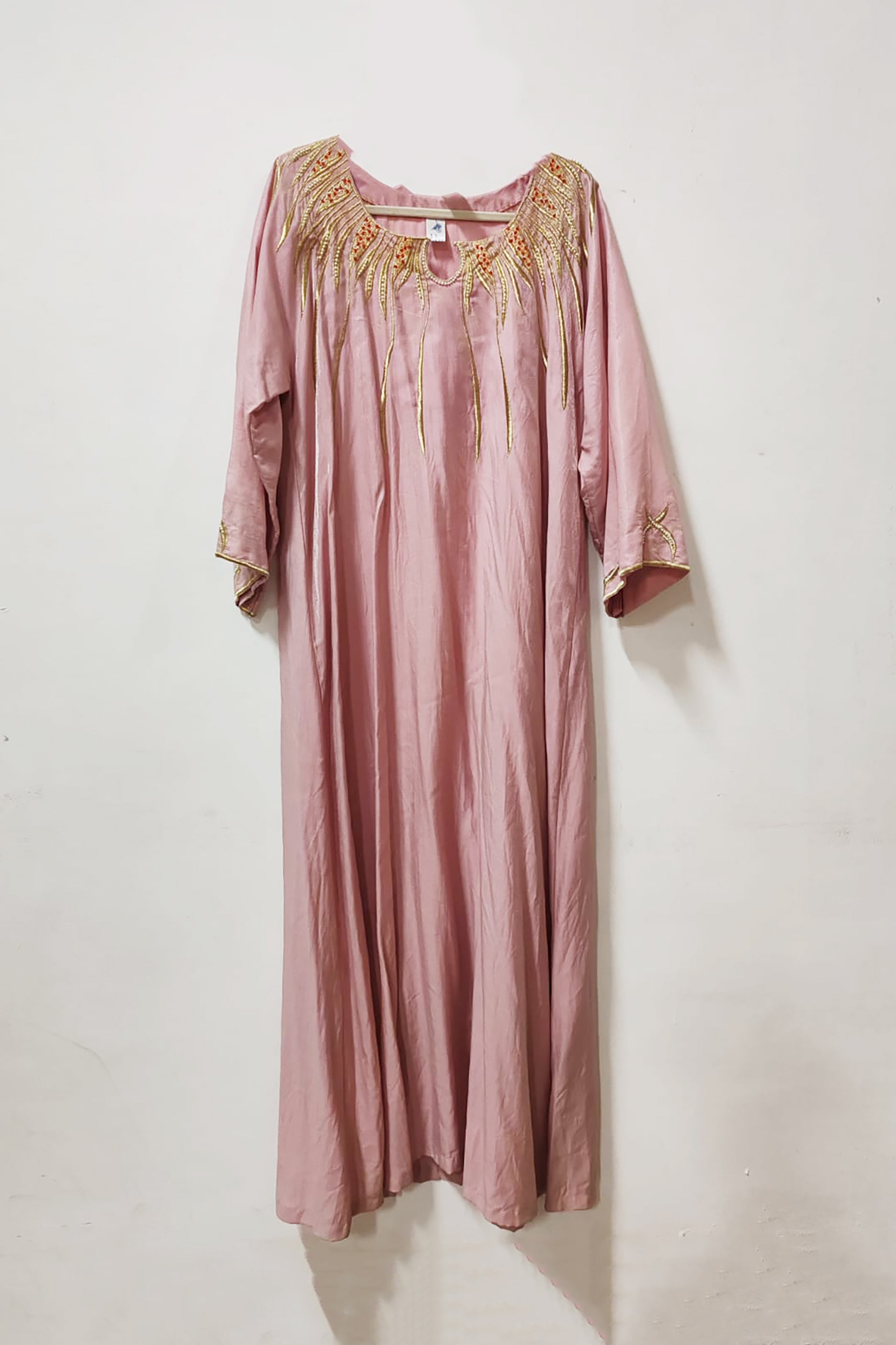 Pink Embroided Design Jalabiya