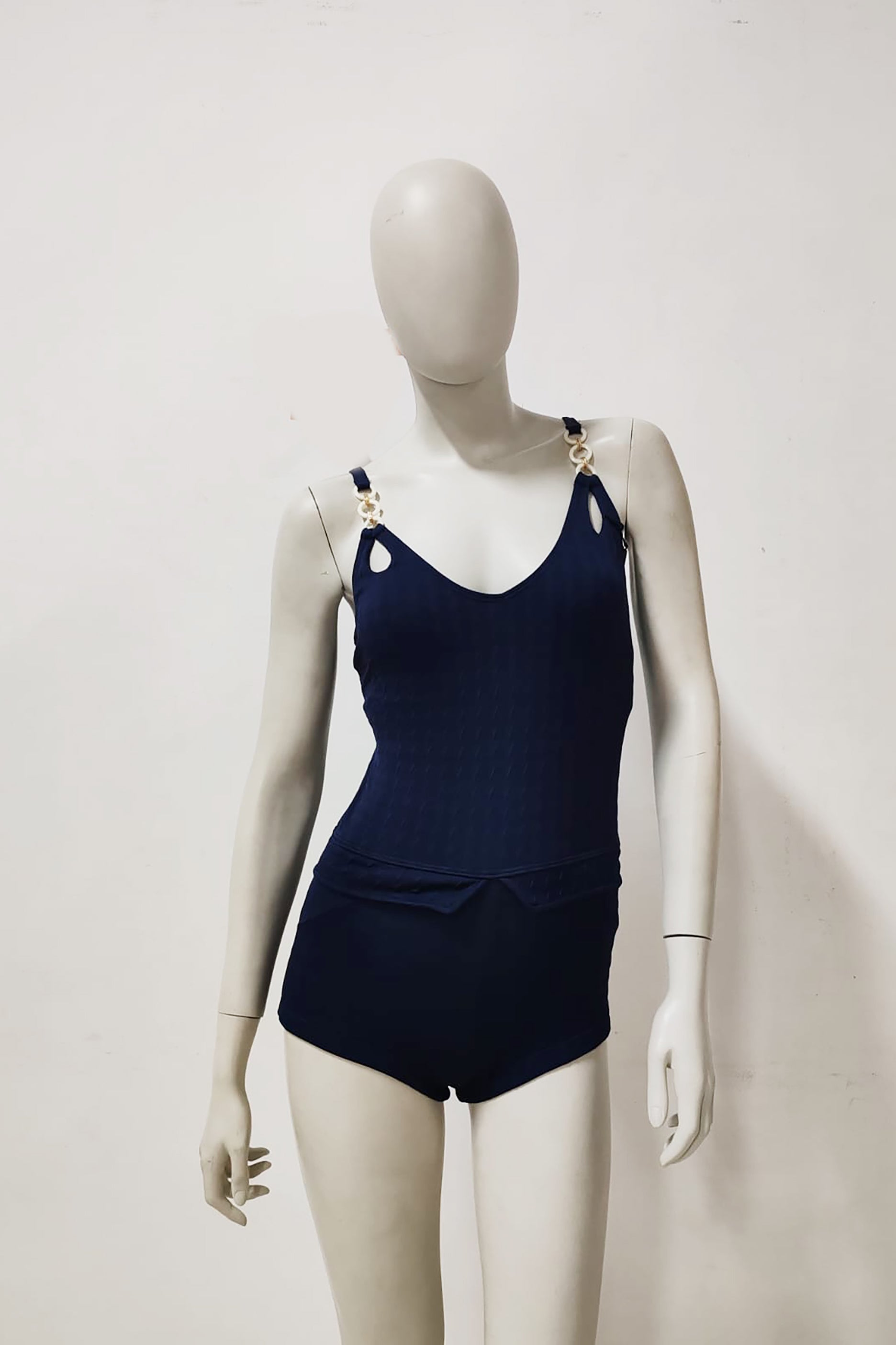 Navy Blue Clip Tank Swimsuit