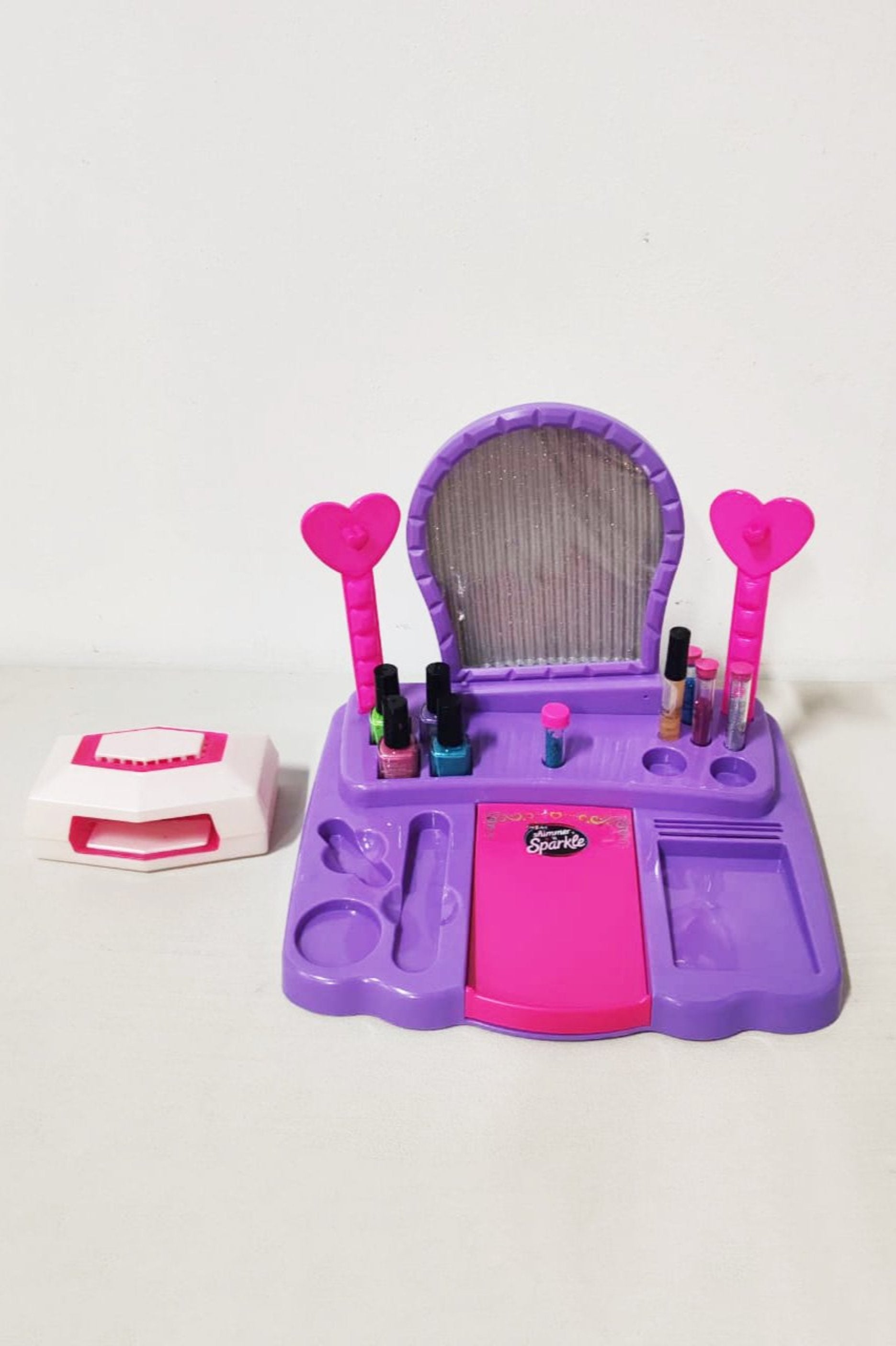 Purple Plastic Vanities and Makeup Table Playset