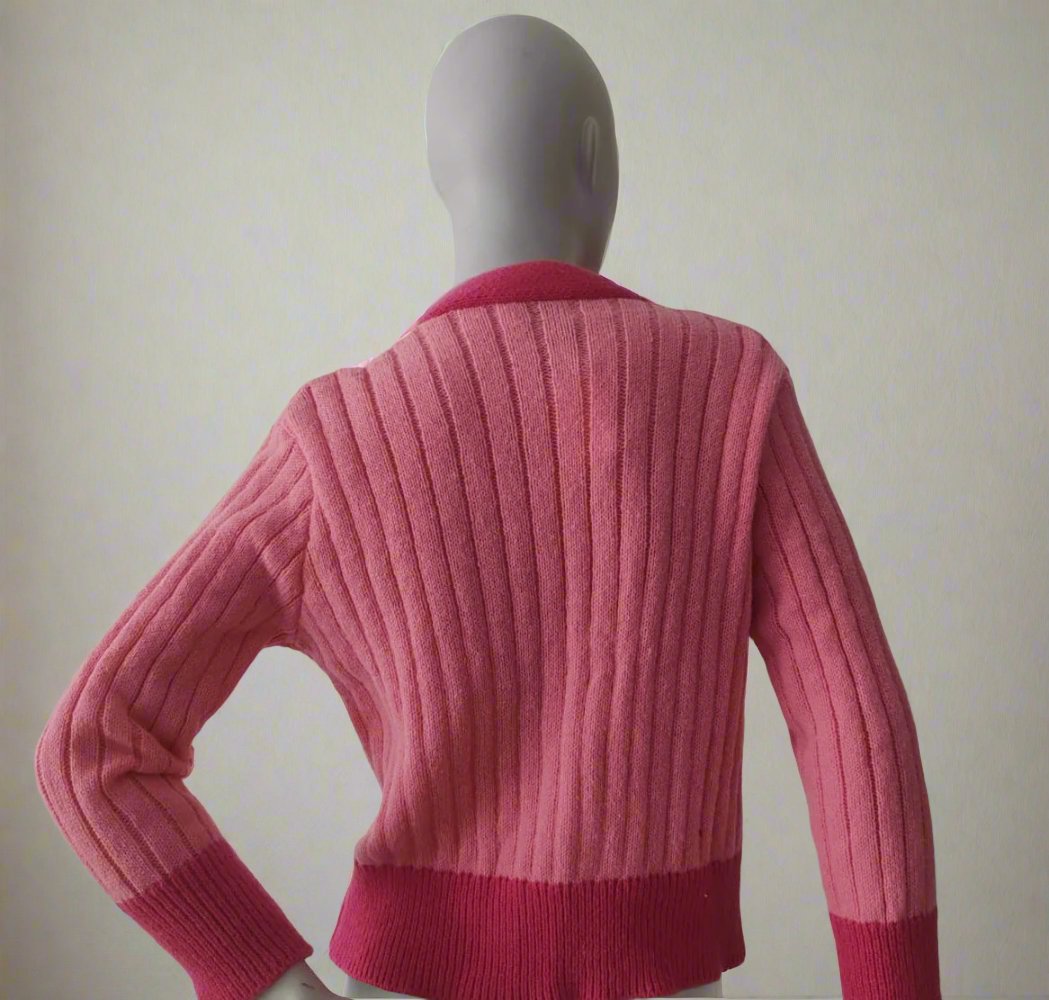 Retro Pink Cardigan (Small)