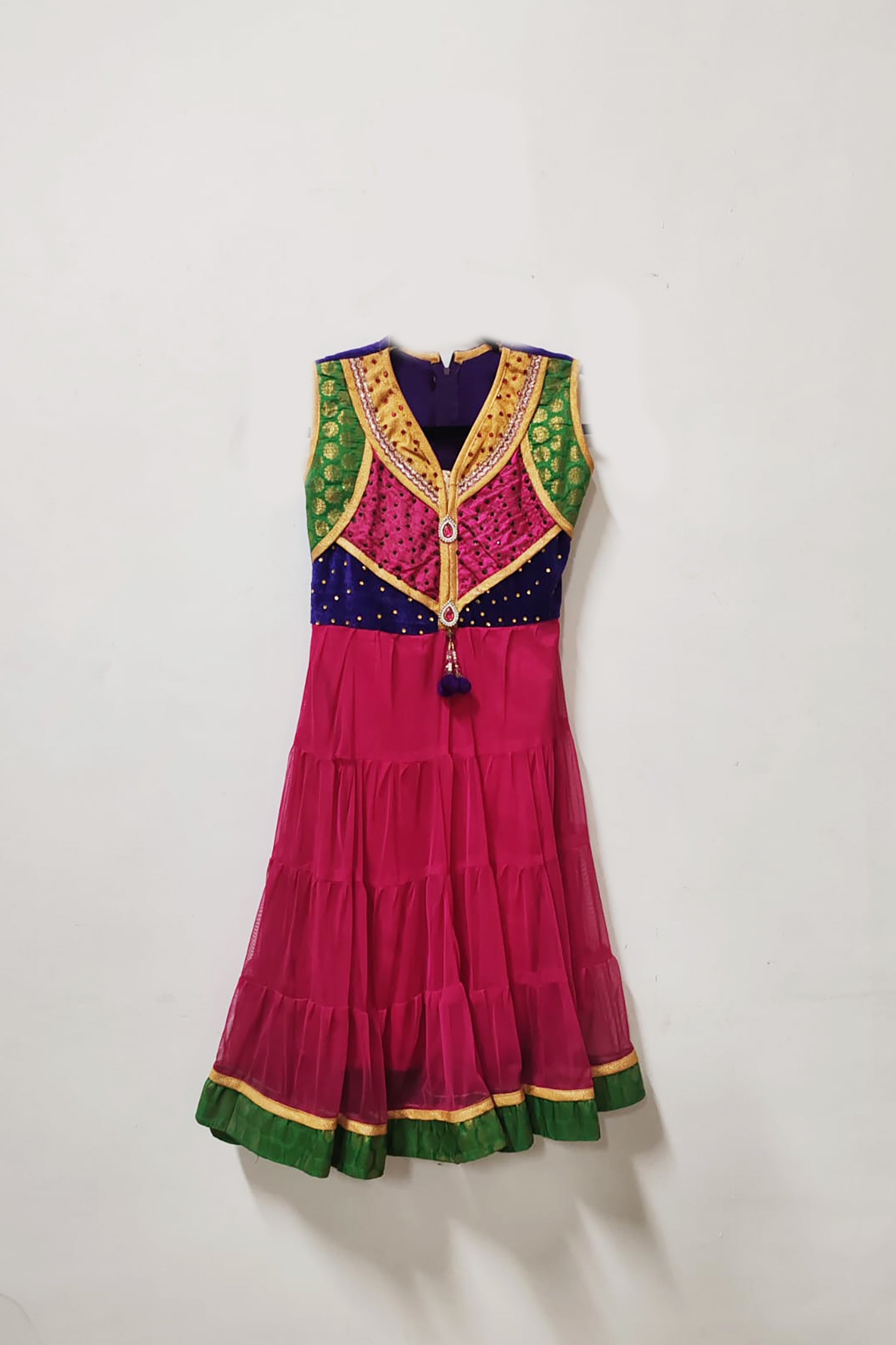 Multi Color Girls Frock Suit