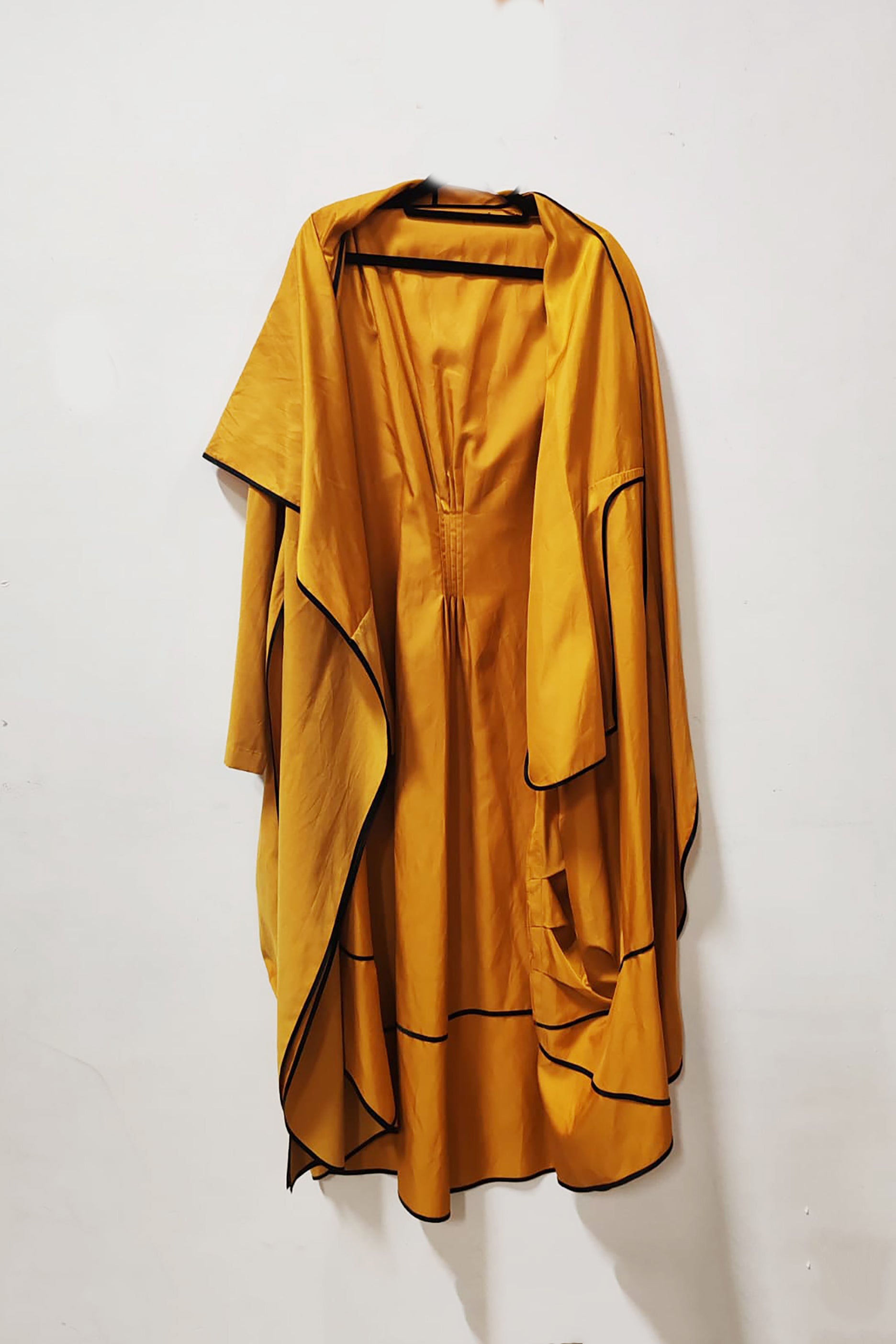 Oversized Mustard Color Nylon Coat