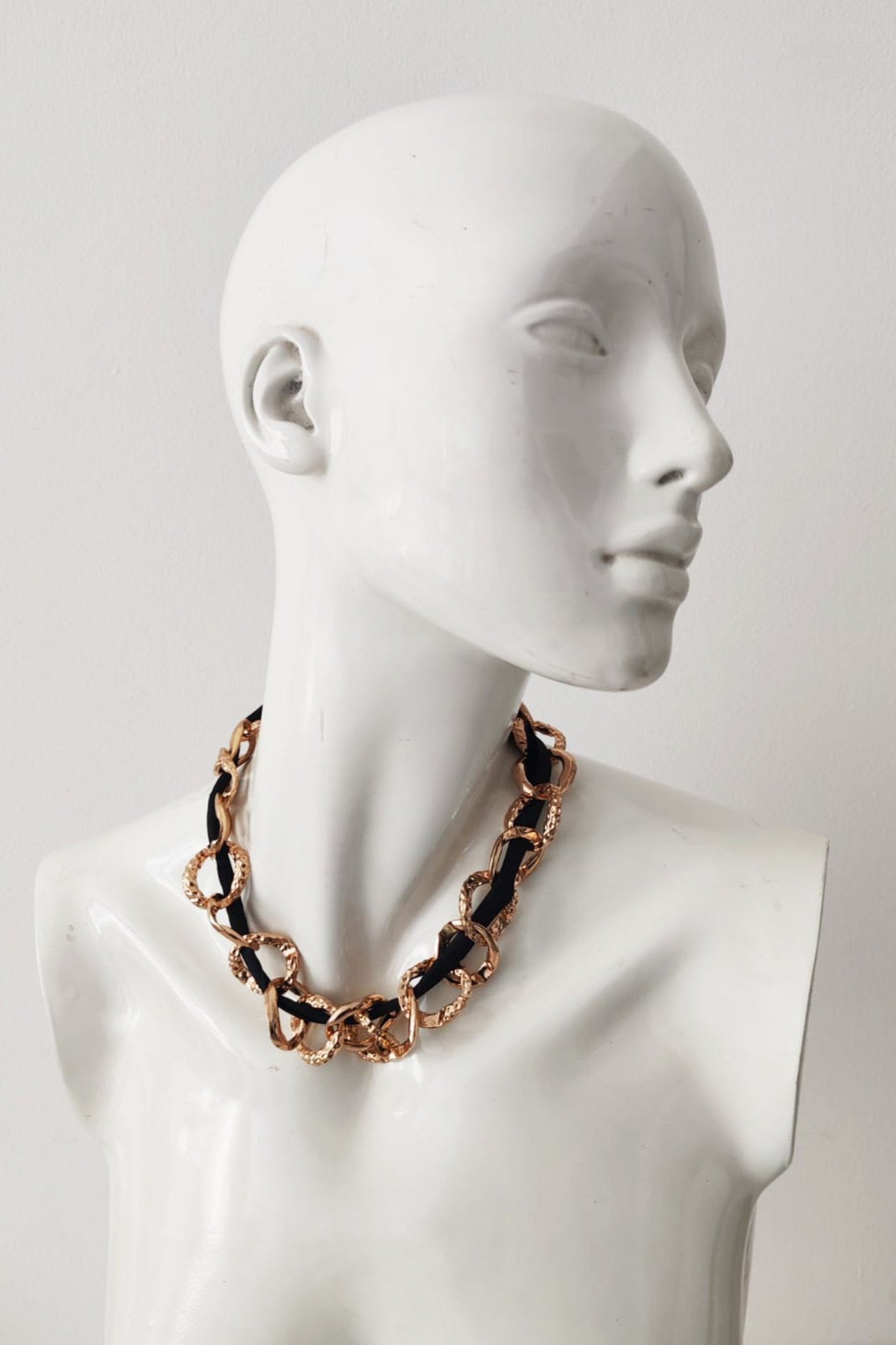 Black & Gold Chain Necklace