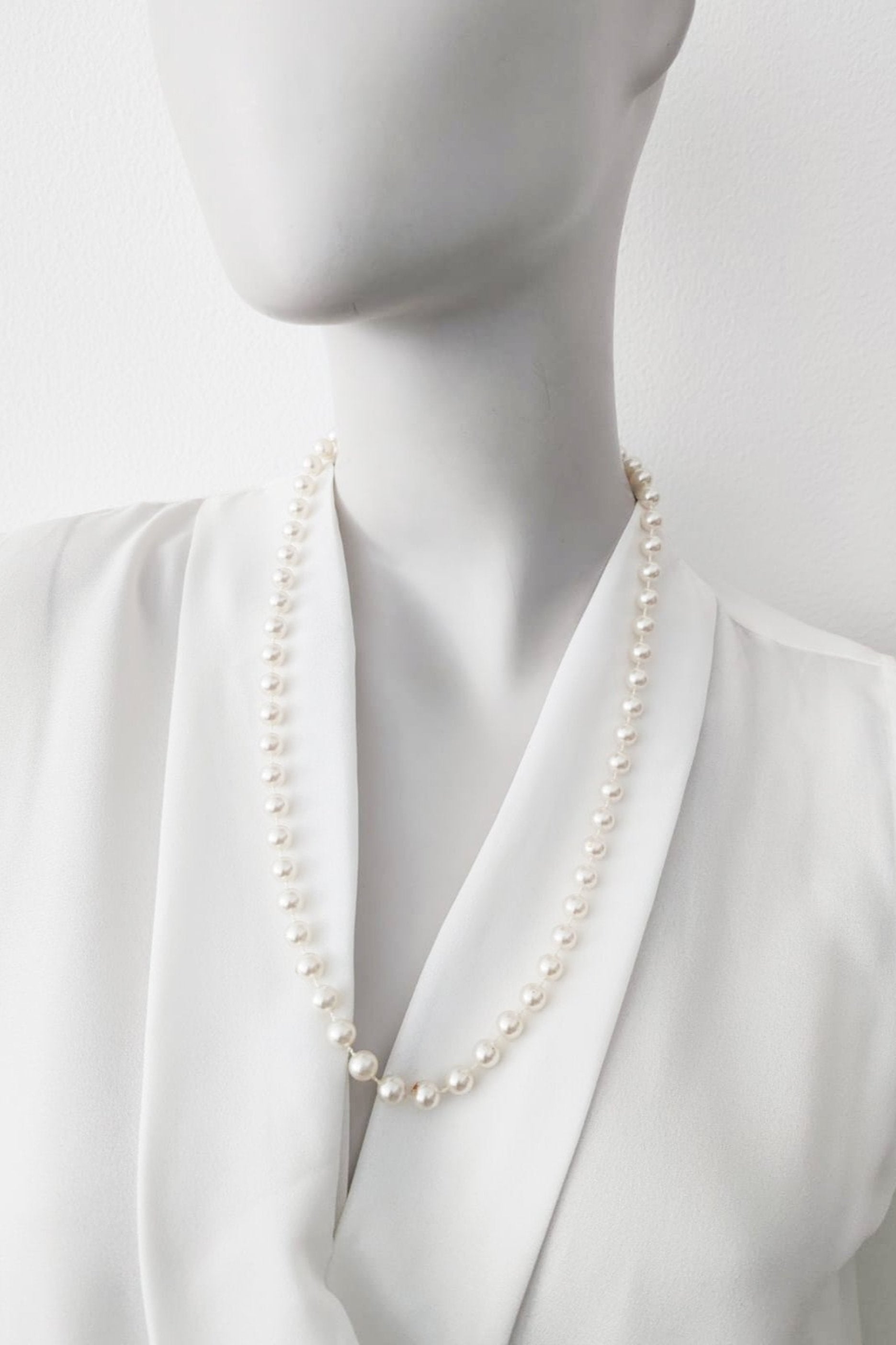 Faux pearl necklace