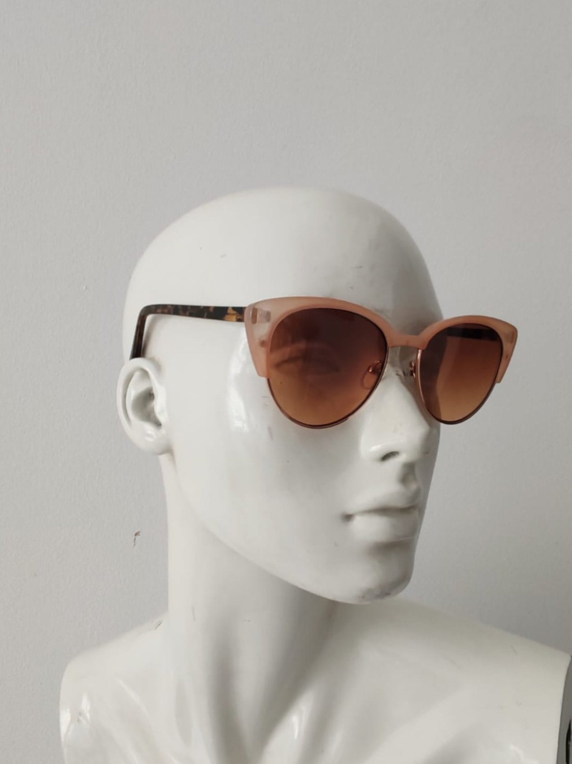 Pink Tortoise Shell with Brown Tinted Sunglasses