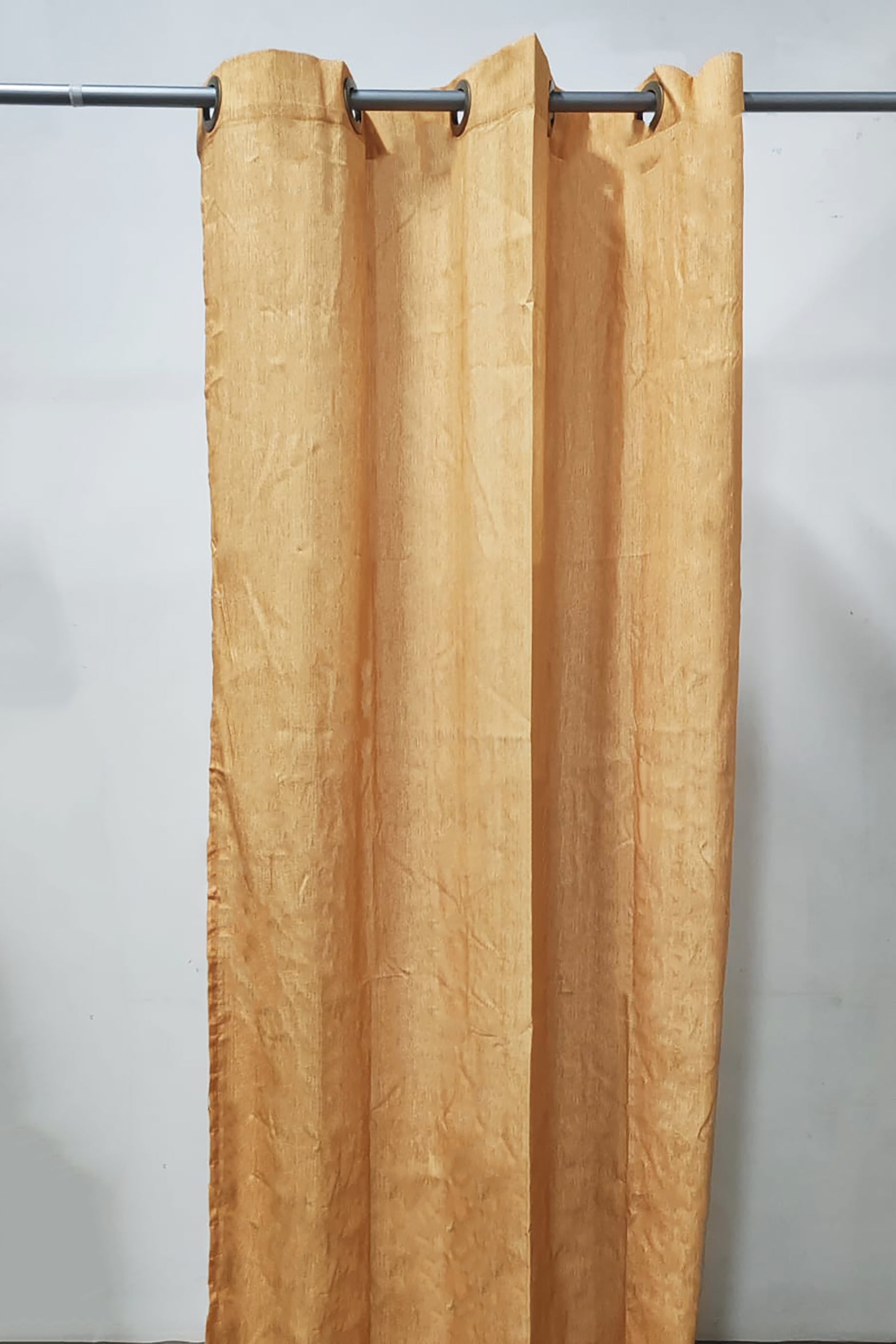 Gold/Yellow Polyester Long Curtains