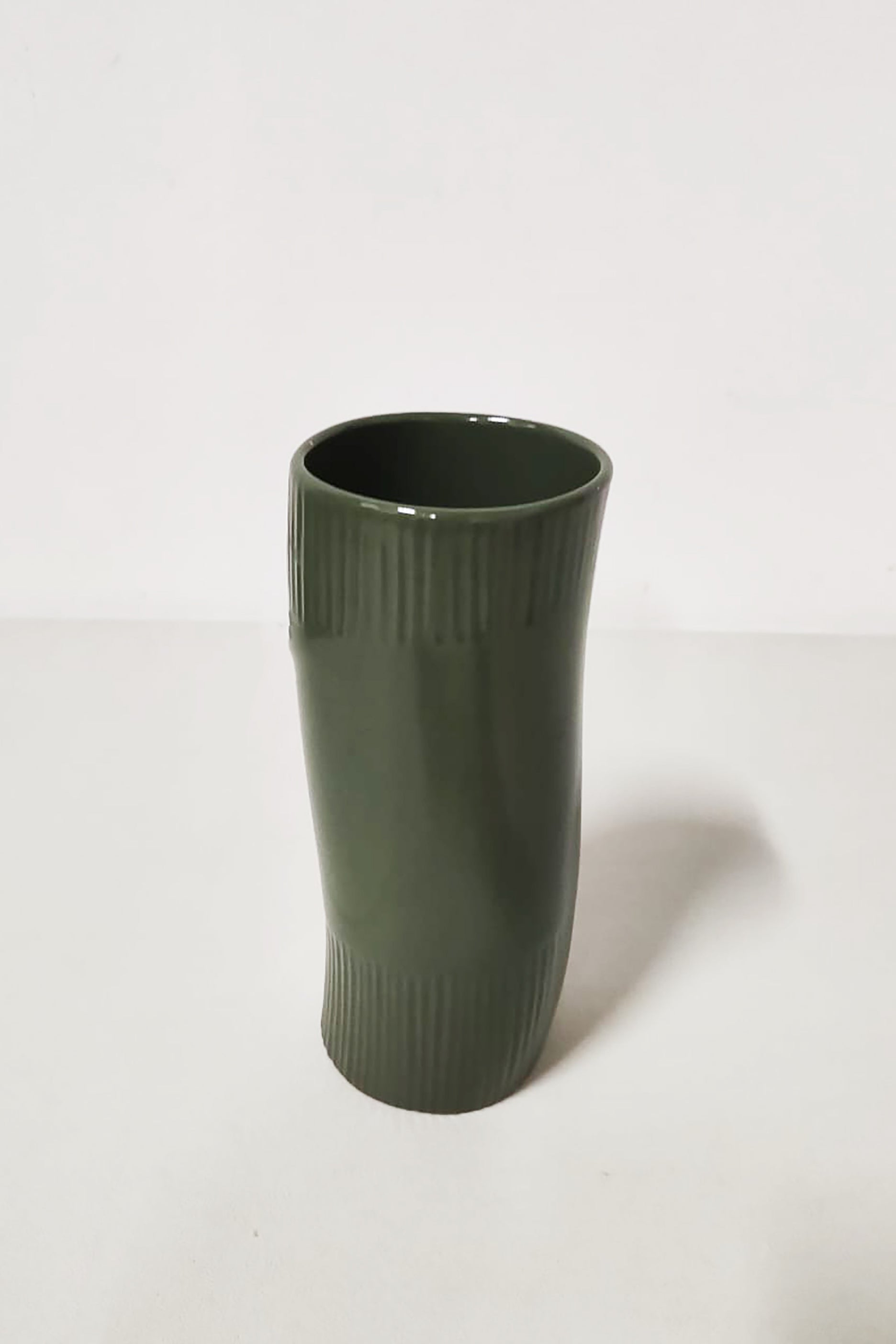 Dark Green Ceramic Vase