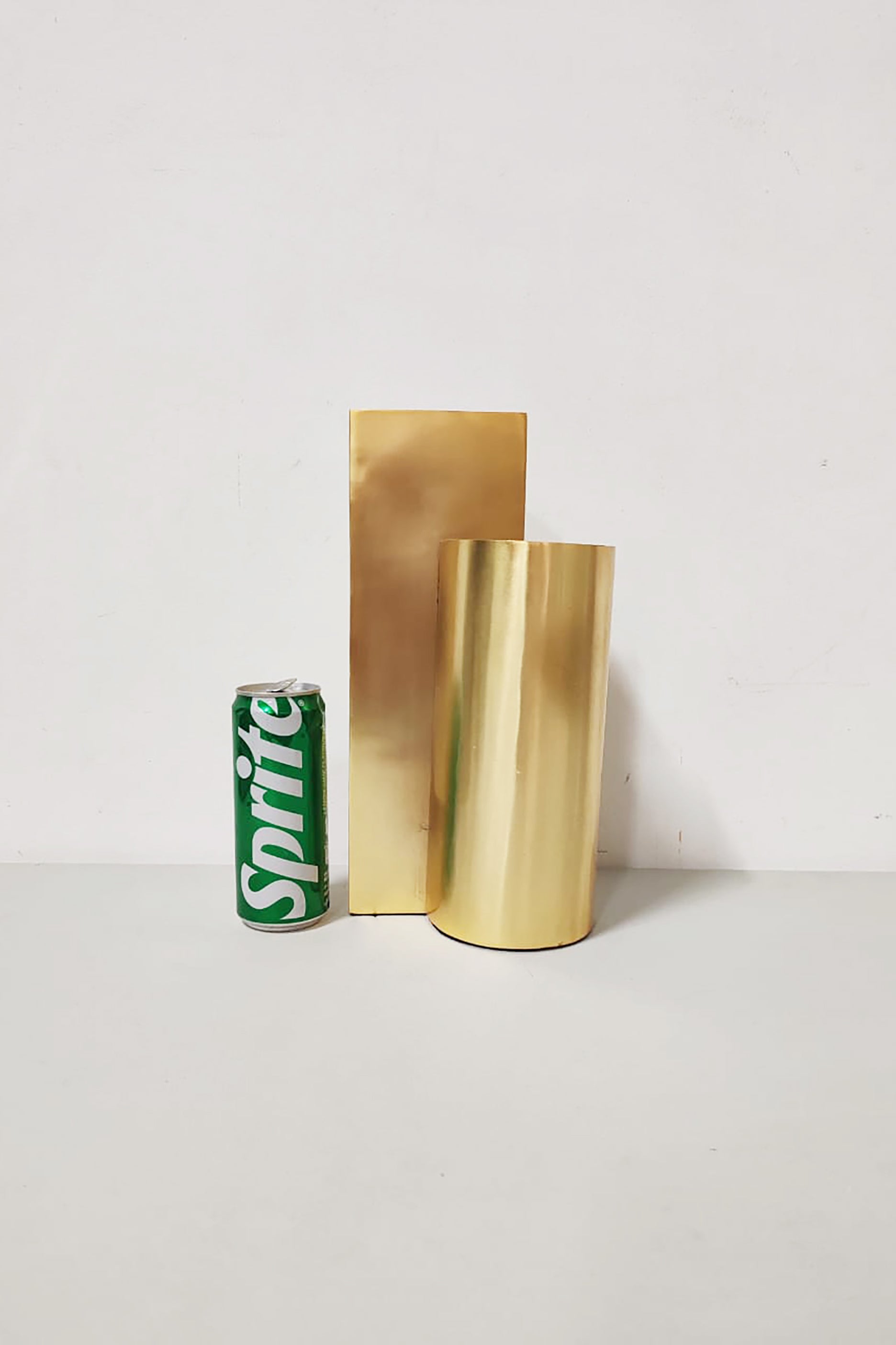 Metal Gold Cylinder Vase